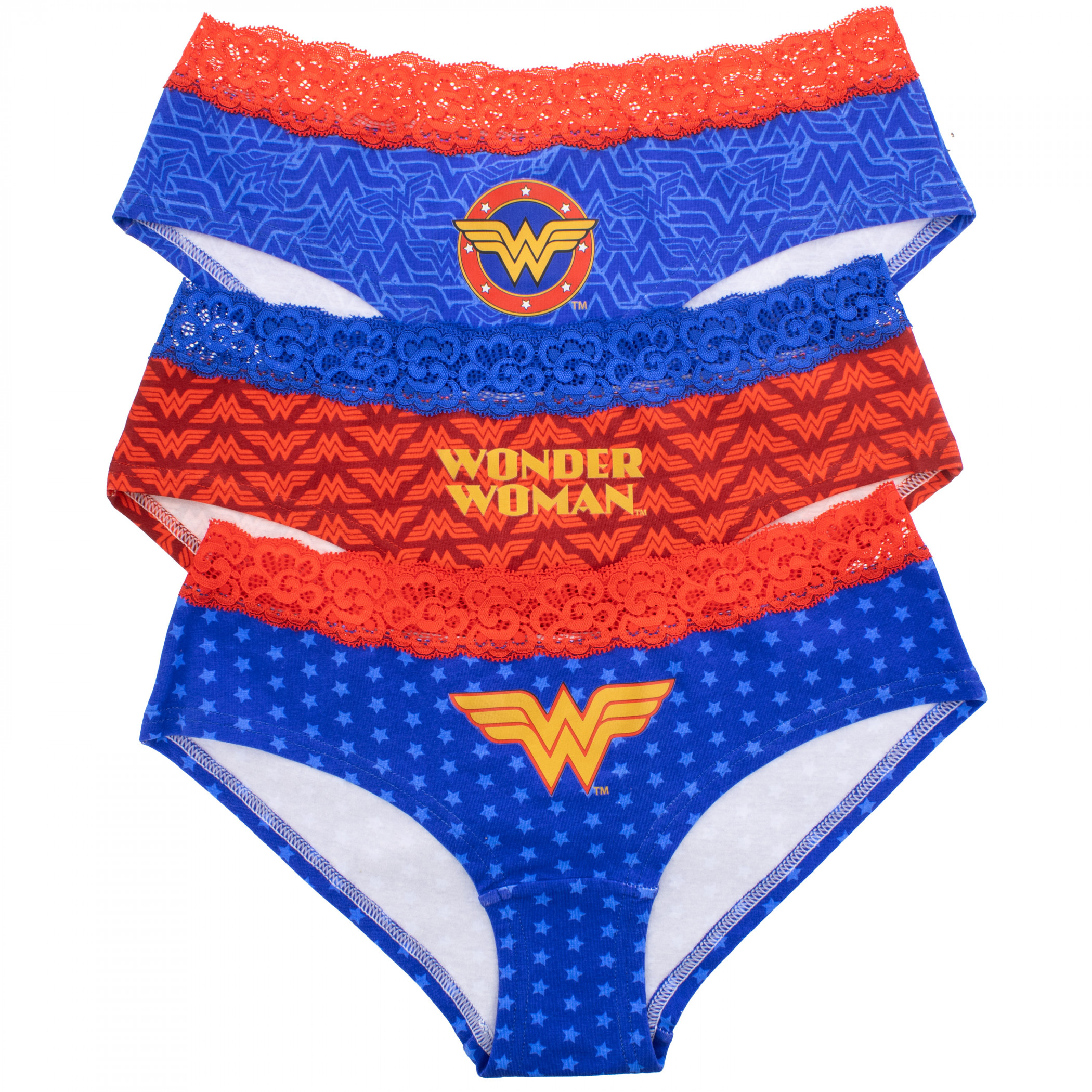 Wonder Woman Foil Panty 3-Pack, Multi-Color