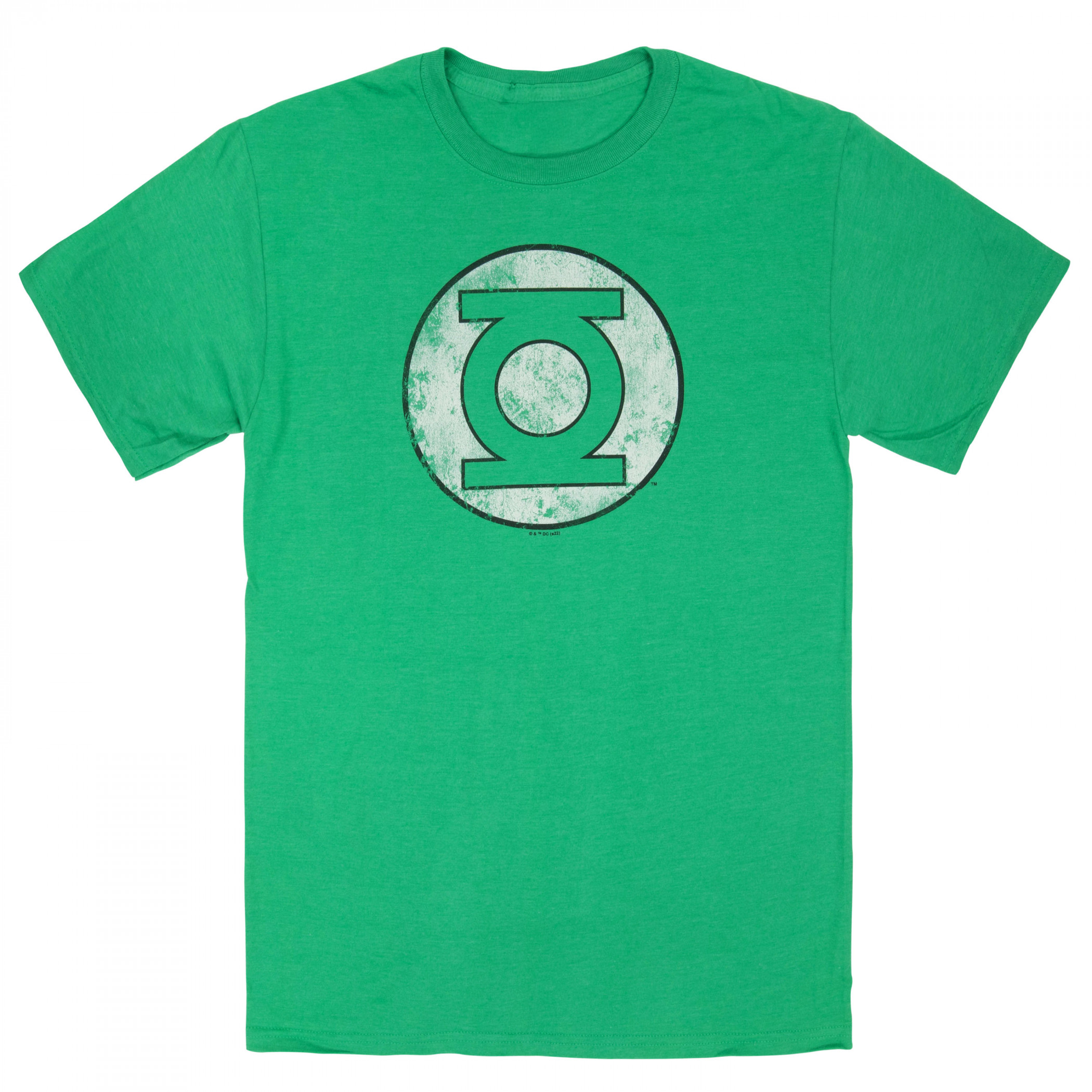 Green Lantern Symbol Distressed T-Shirt, Green