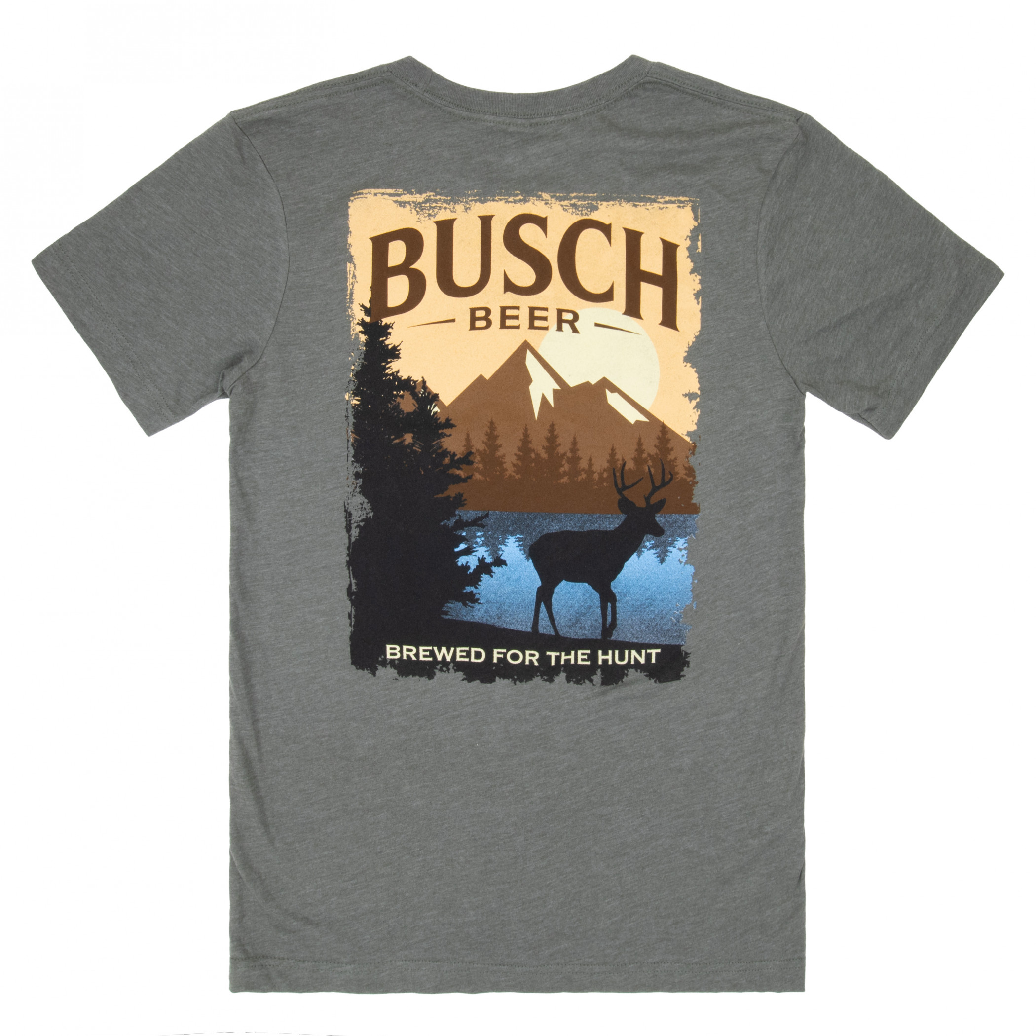 Busch Beer Brewed For The Hunt Front and Back Print T-Shirt