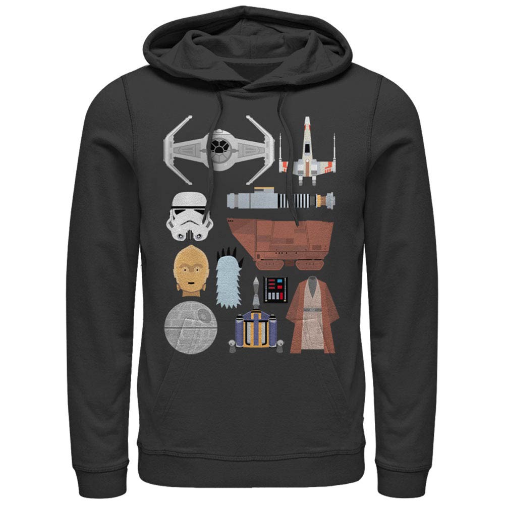 Star Wars The Essentials Black Lightweight Hoodie, Black
