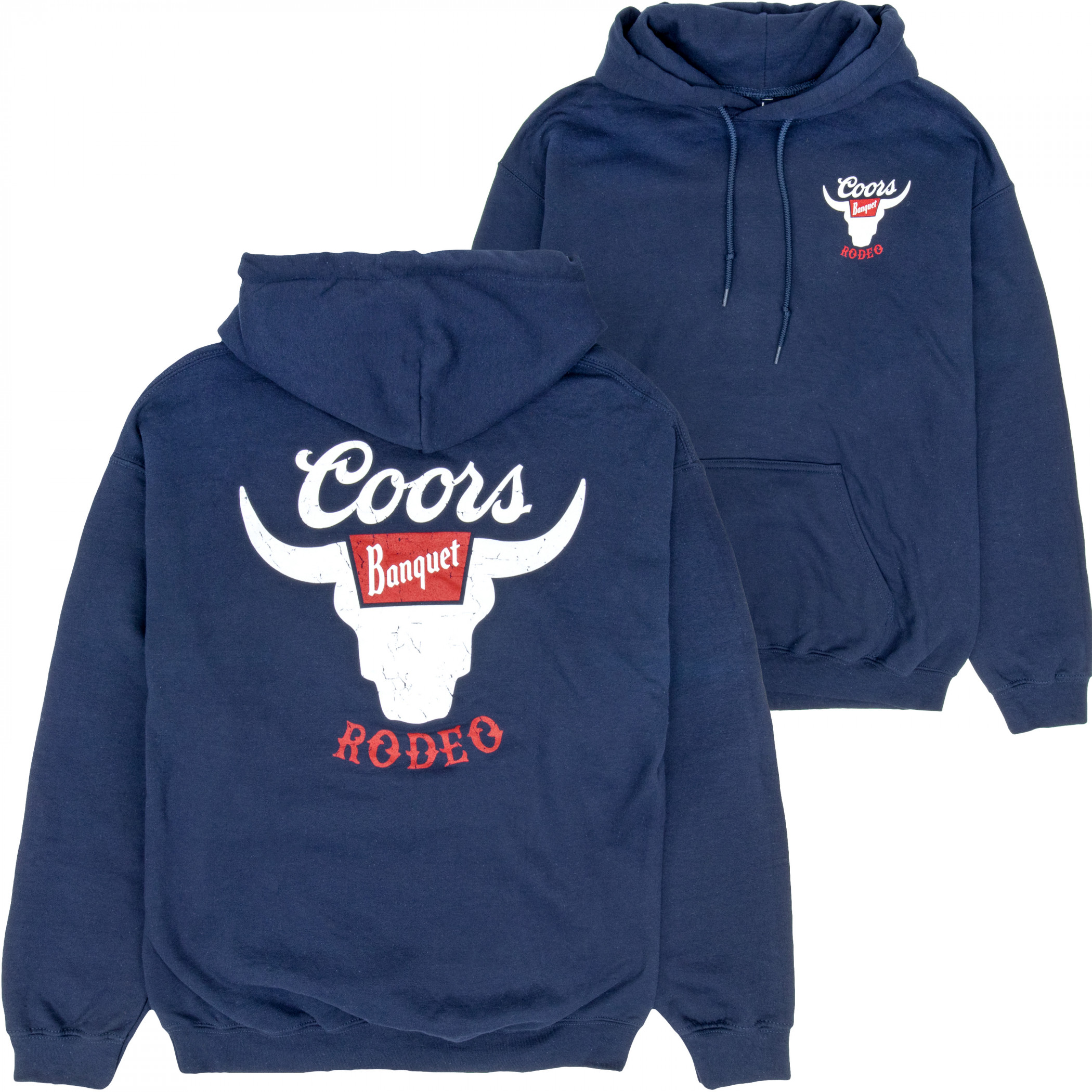 Coors Banquet Rodeo Bull Horns Logo Hoodie