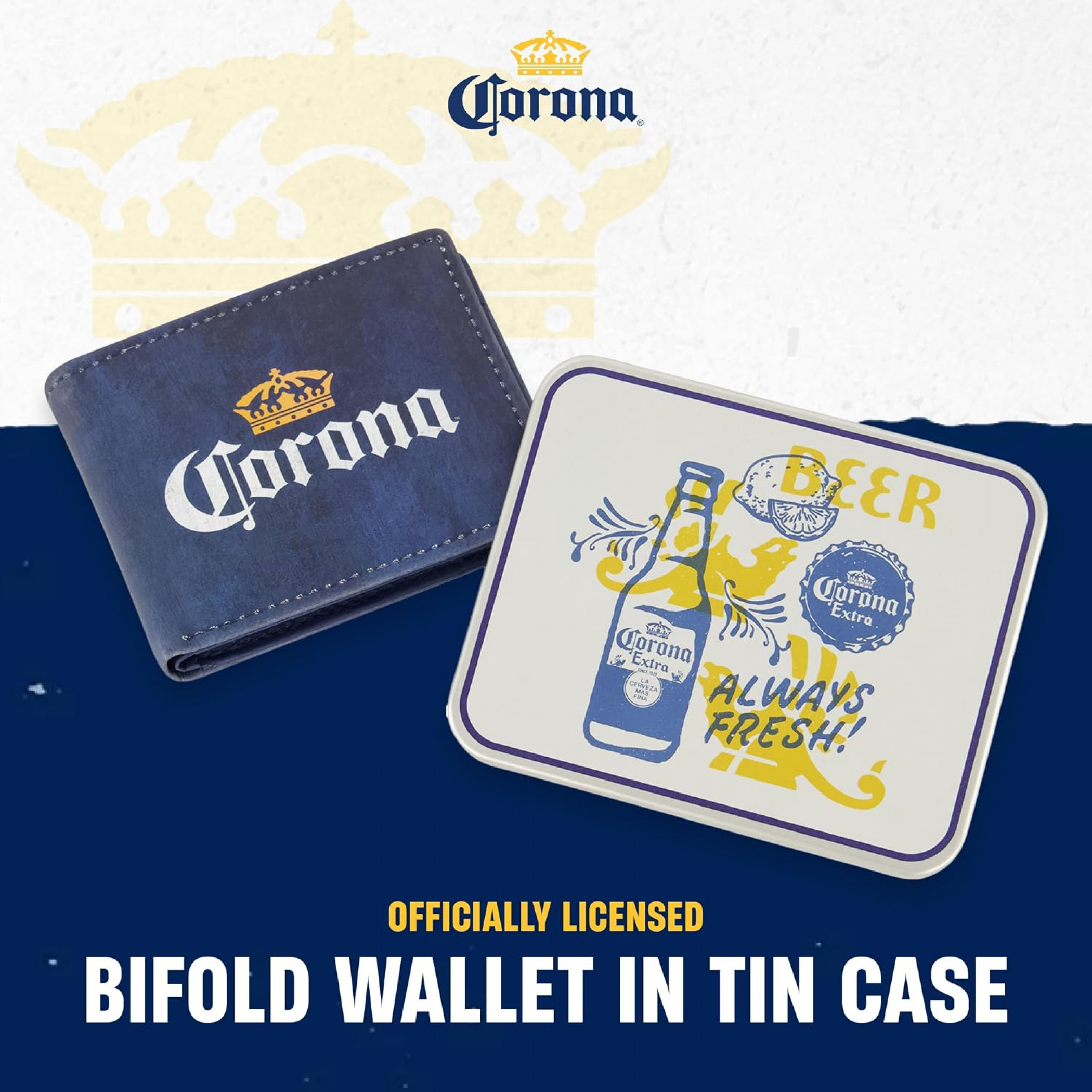Corona Extra Logo Bi-Fold Wallet with Tin Case