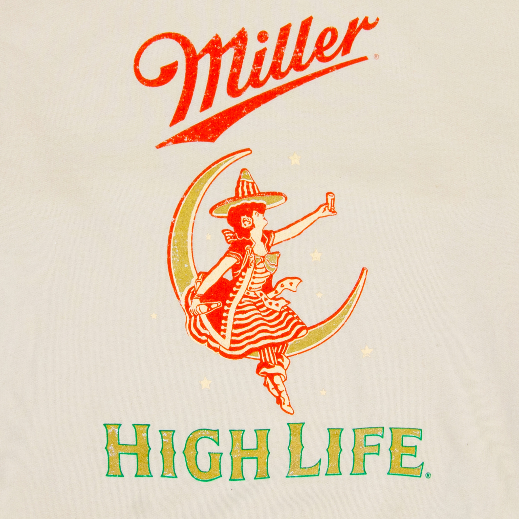 Miller High Life Girl In The Moon Crewneck Sweatshirt