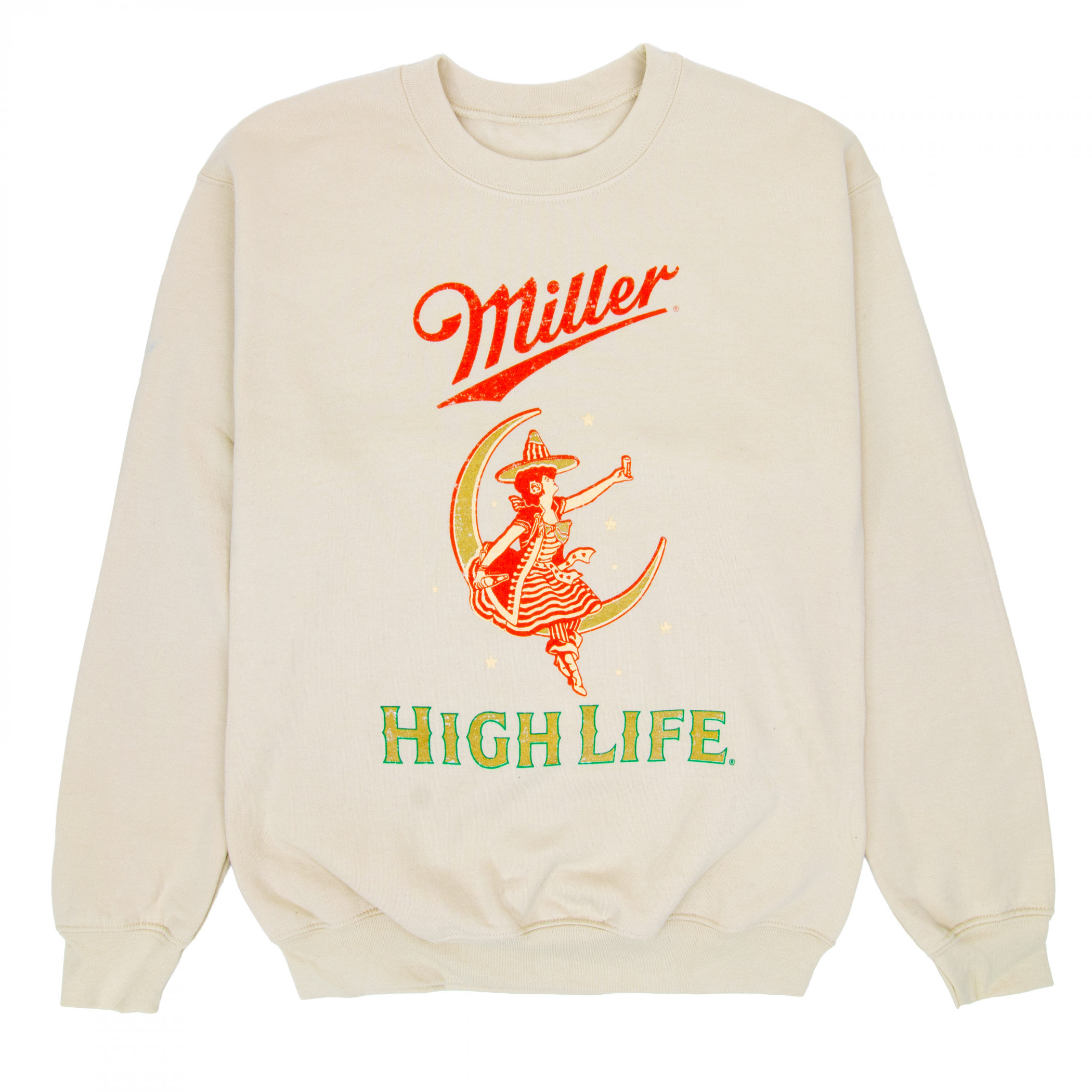 Miller High Life Girl In The Moon Crewneck Sweatshirt