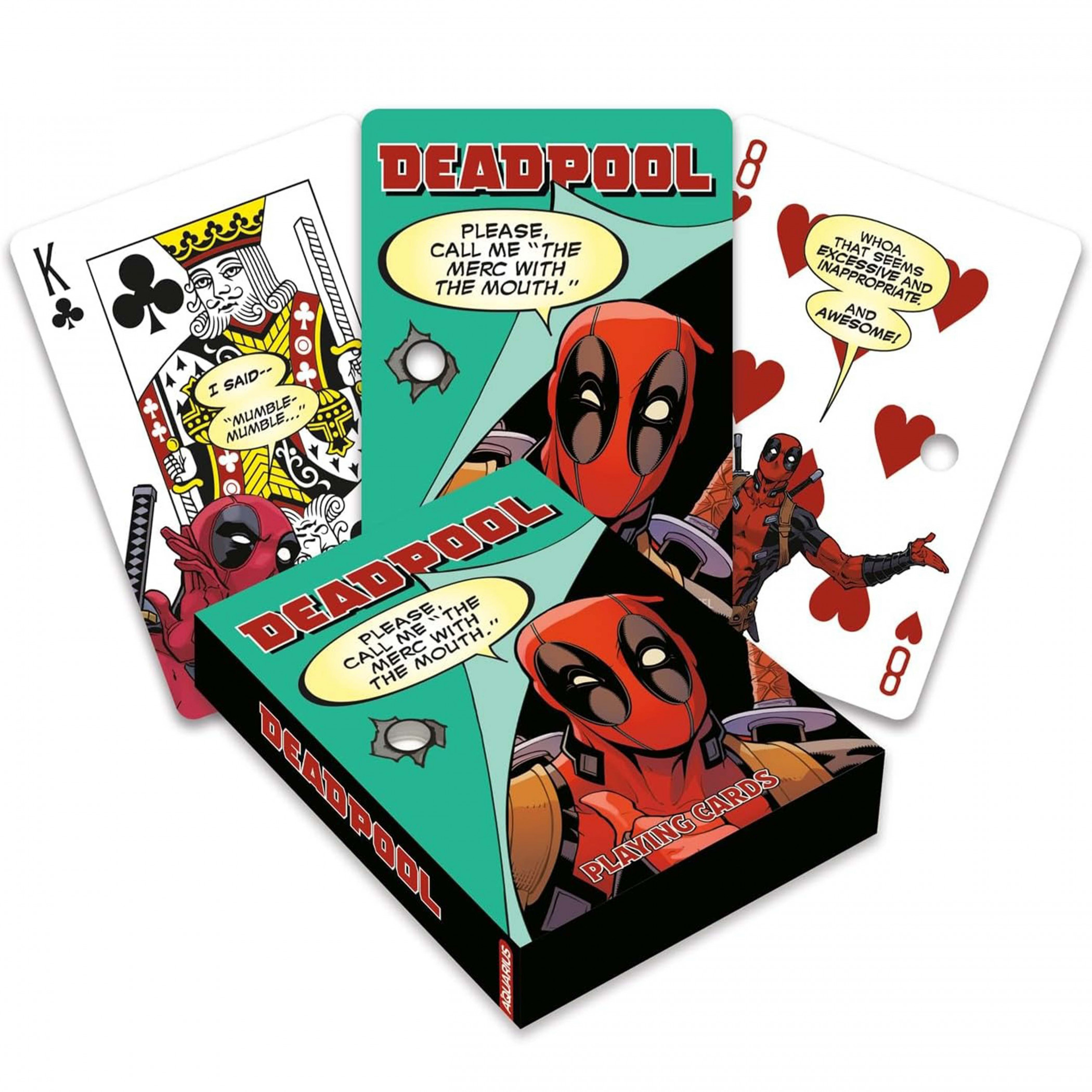 Deadpool Quotes Deck of Playing Cards, Multi-Color
