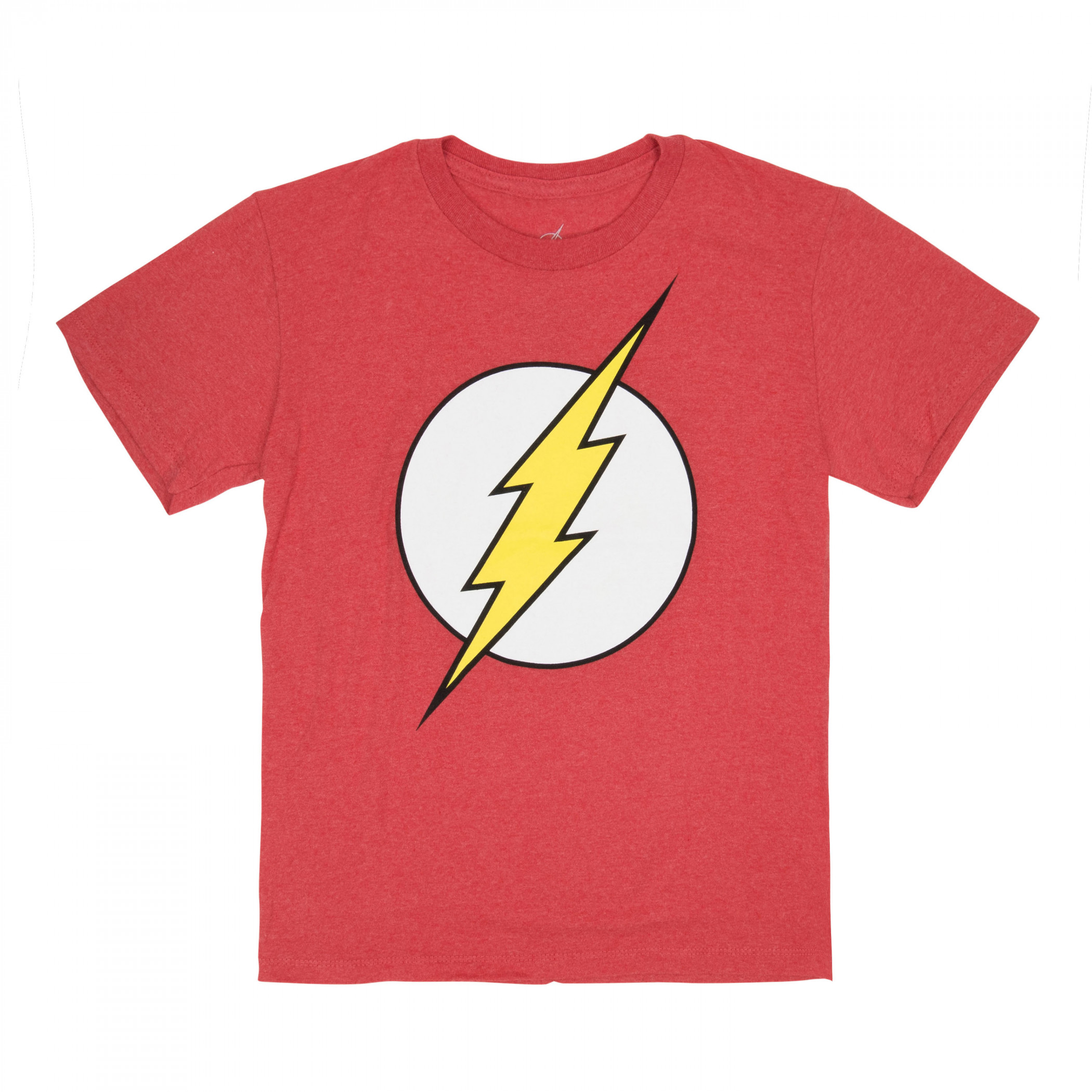 DC Comics The Flash Symbol Glow Ink Youth T-Shirt, Red