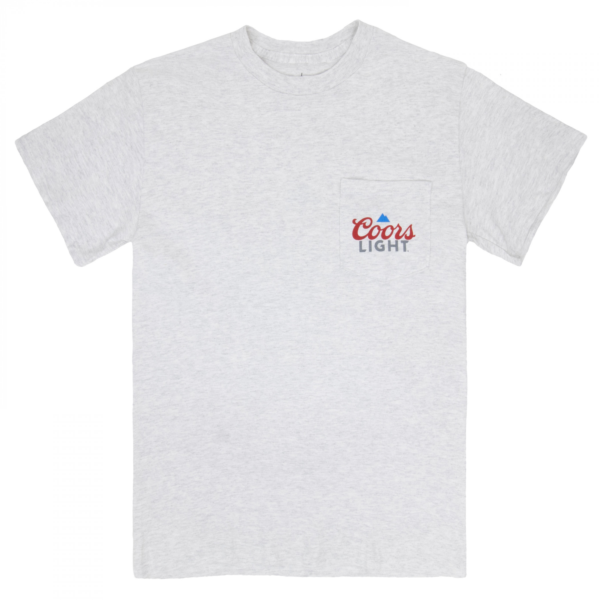 Coors Light Mountain Pocket Logo with Rear Logo Print Grey T-Shirt