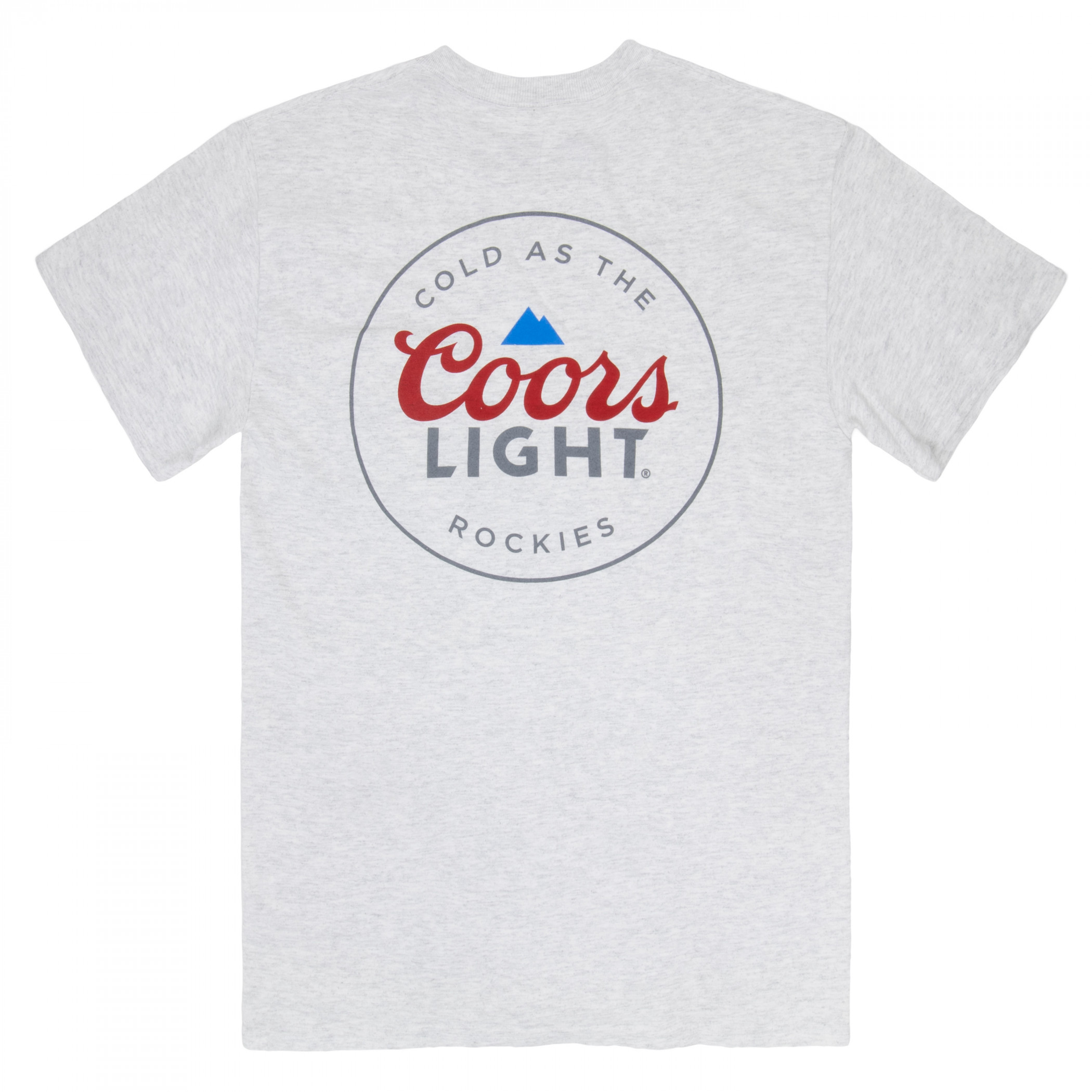 Coors Light Mountain Pocket Logo with Rear Logo Print Grey T-Shirt