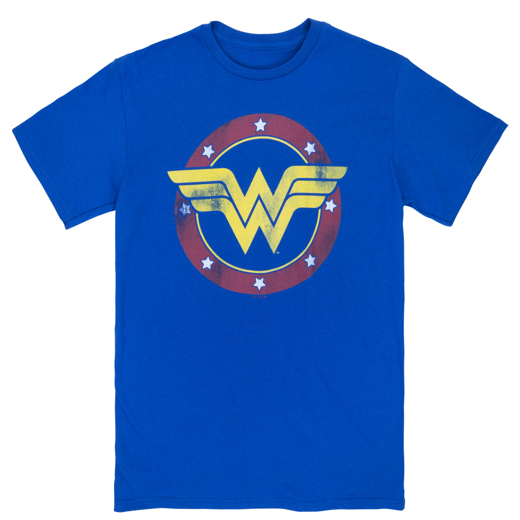 Wonder Woman Washed Emblem T-Shirt, Blue