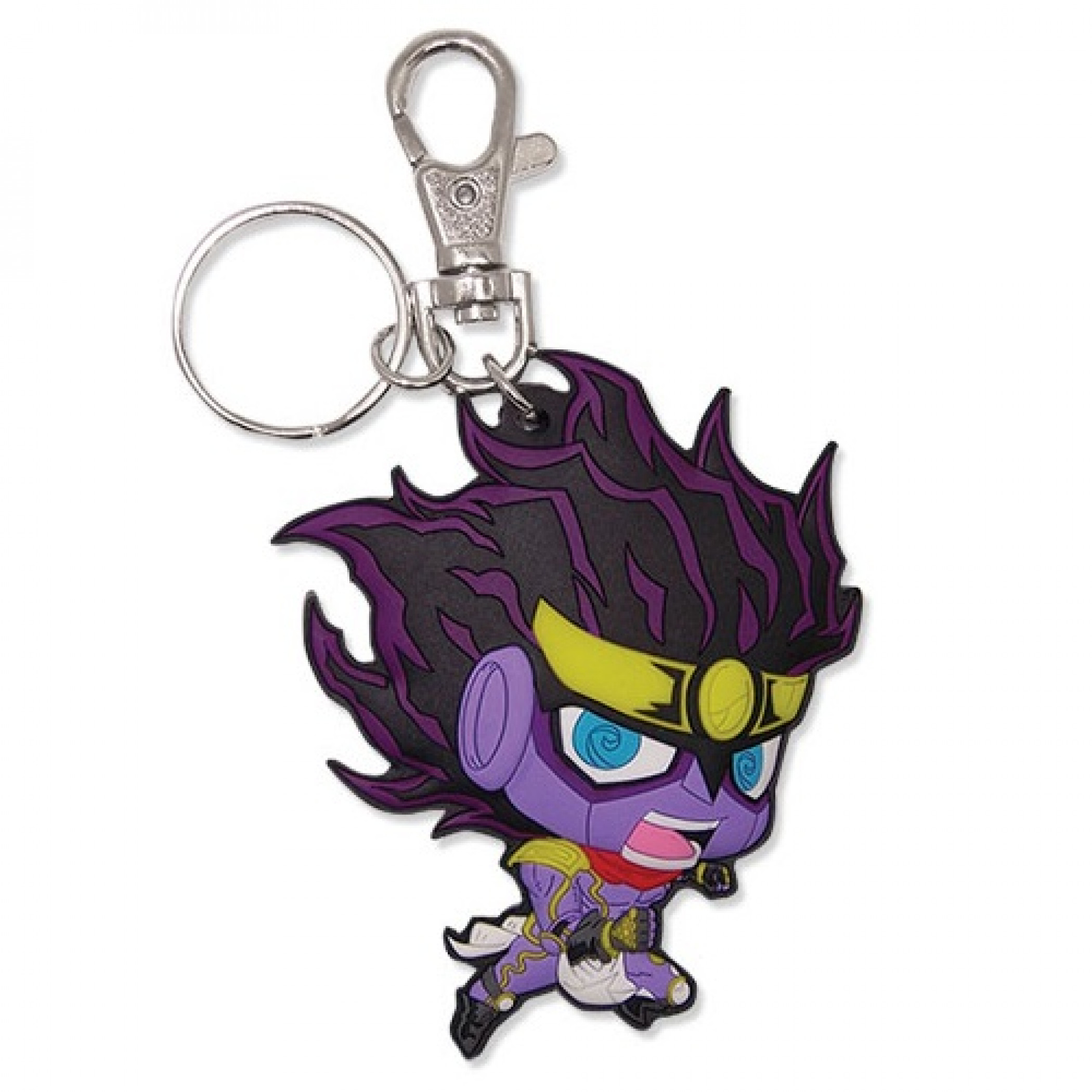 JoJo's Bizarre Adventure Jotaro Stand Star Platinum Stand PVC Keychain, Purple