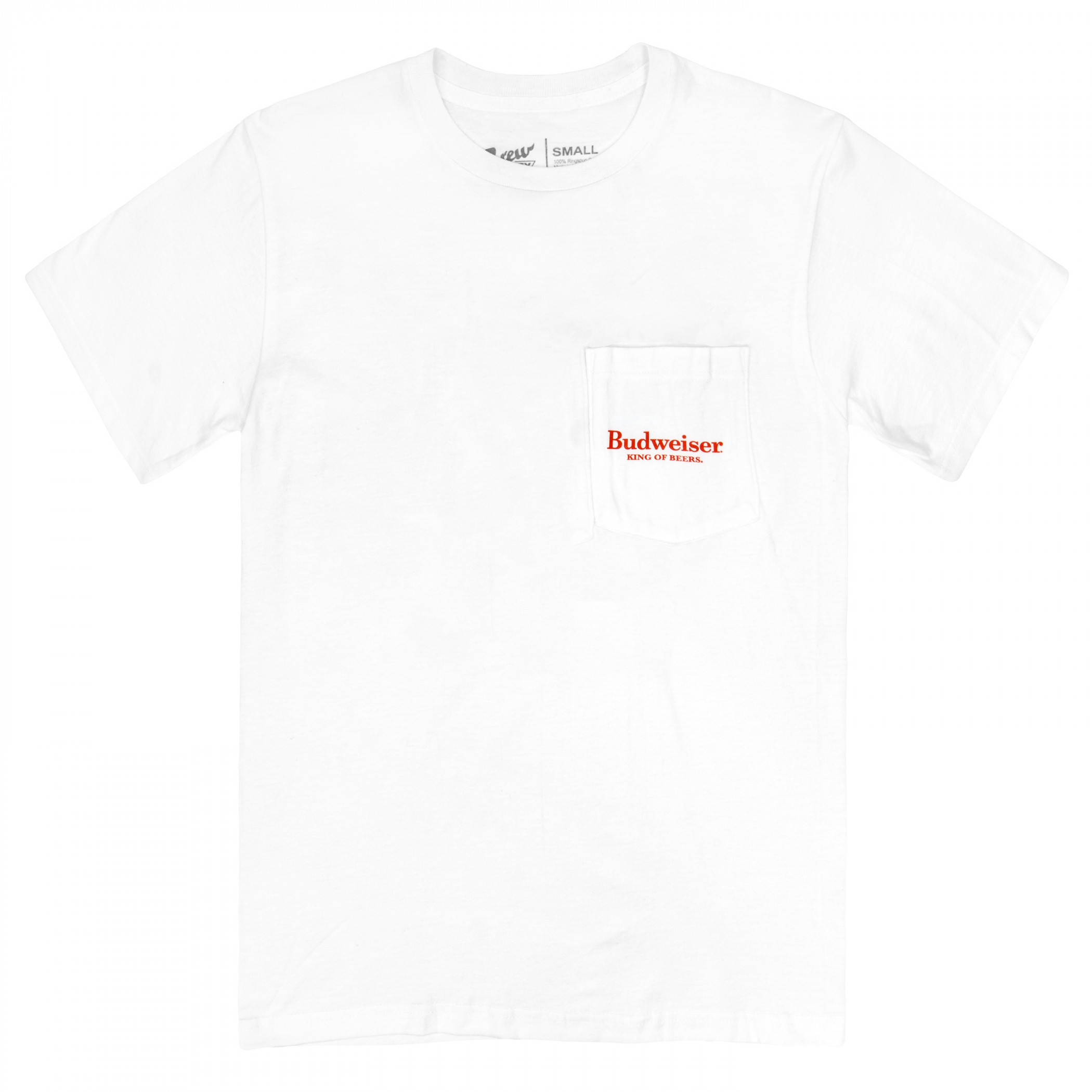 Budweiser Vintage Label Front and Back Pocket T-Shirt