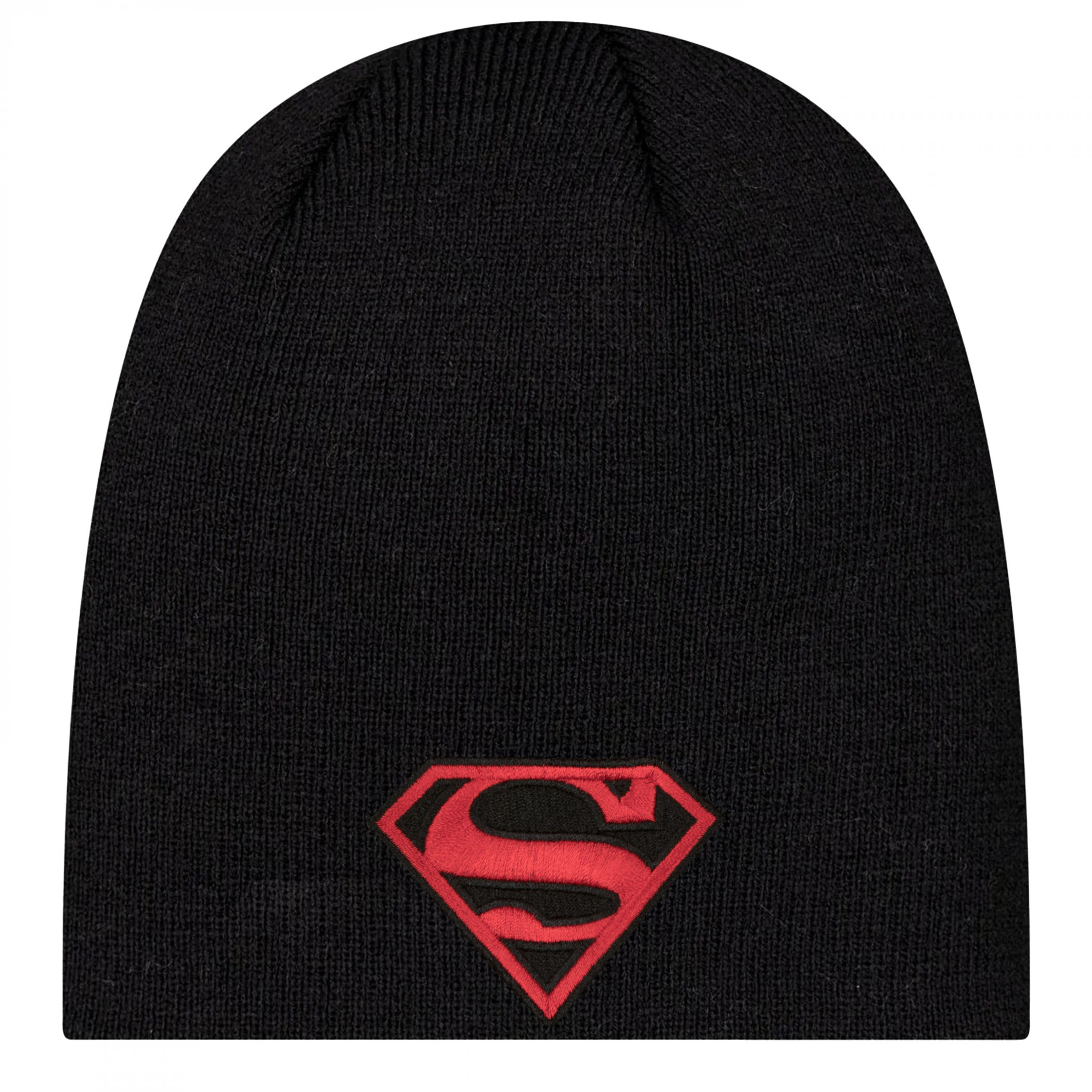 Superman Classic Logo New Era Knit Beanie, Black