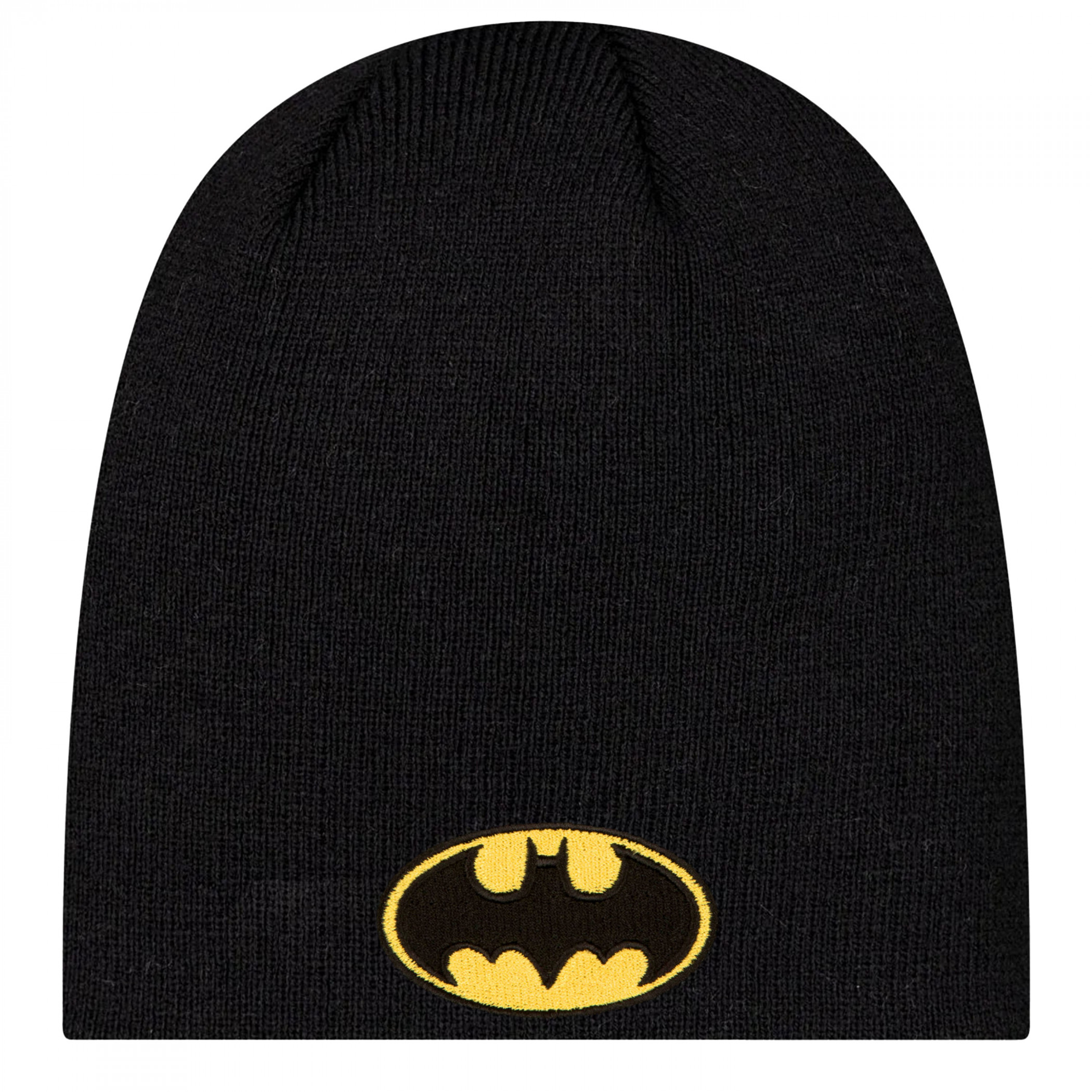 Batman Classic Logo New Era Knit Beanie, Grey