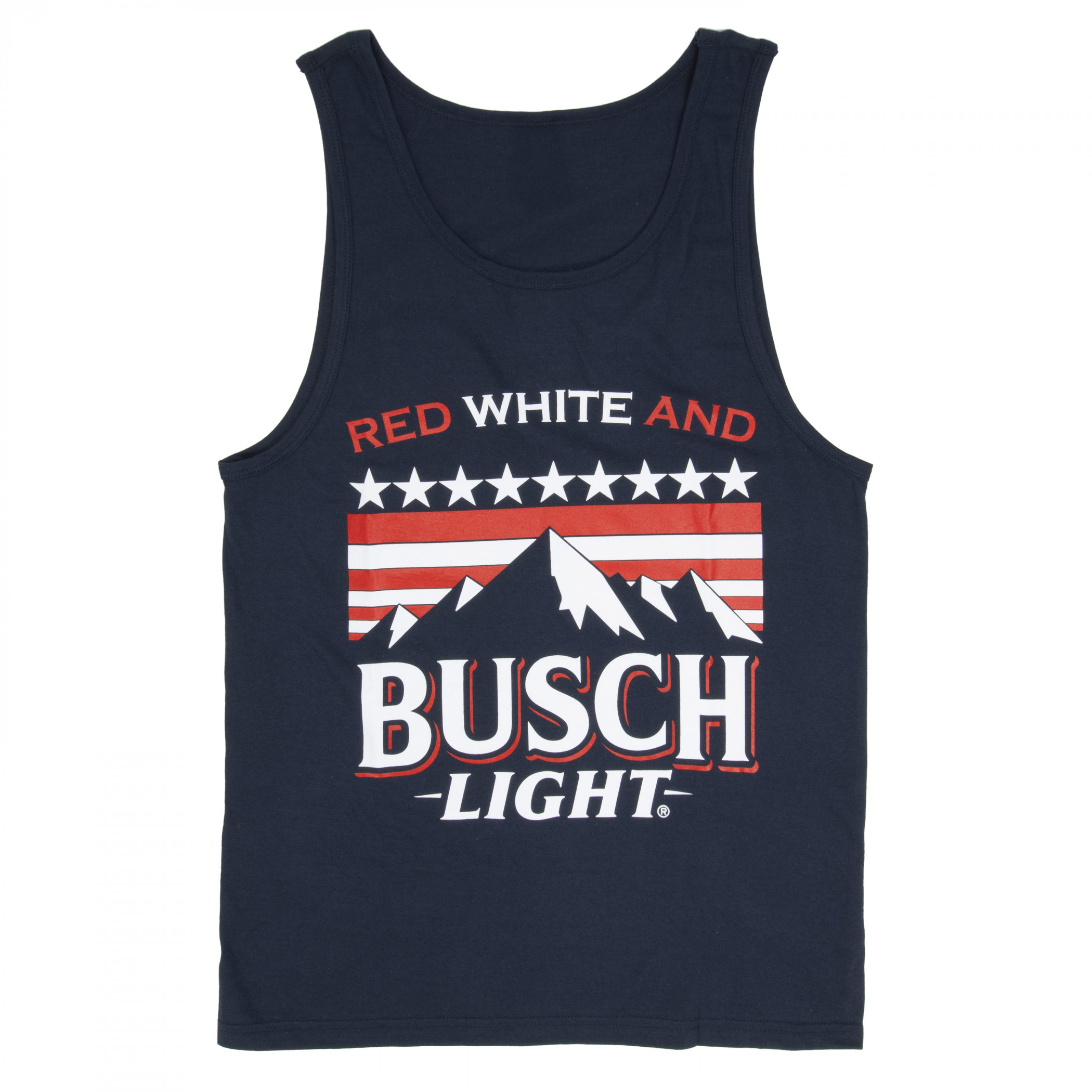 Busch Light Red White and Busch Light Mountains Navy Tank Top