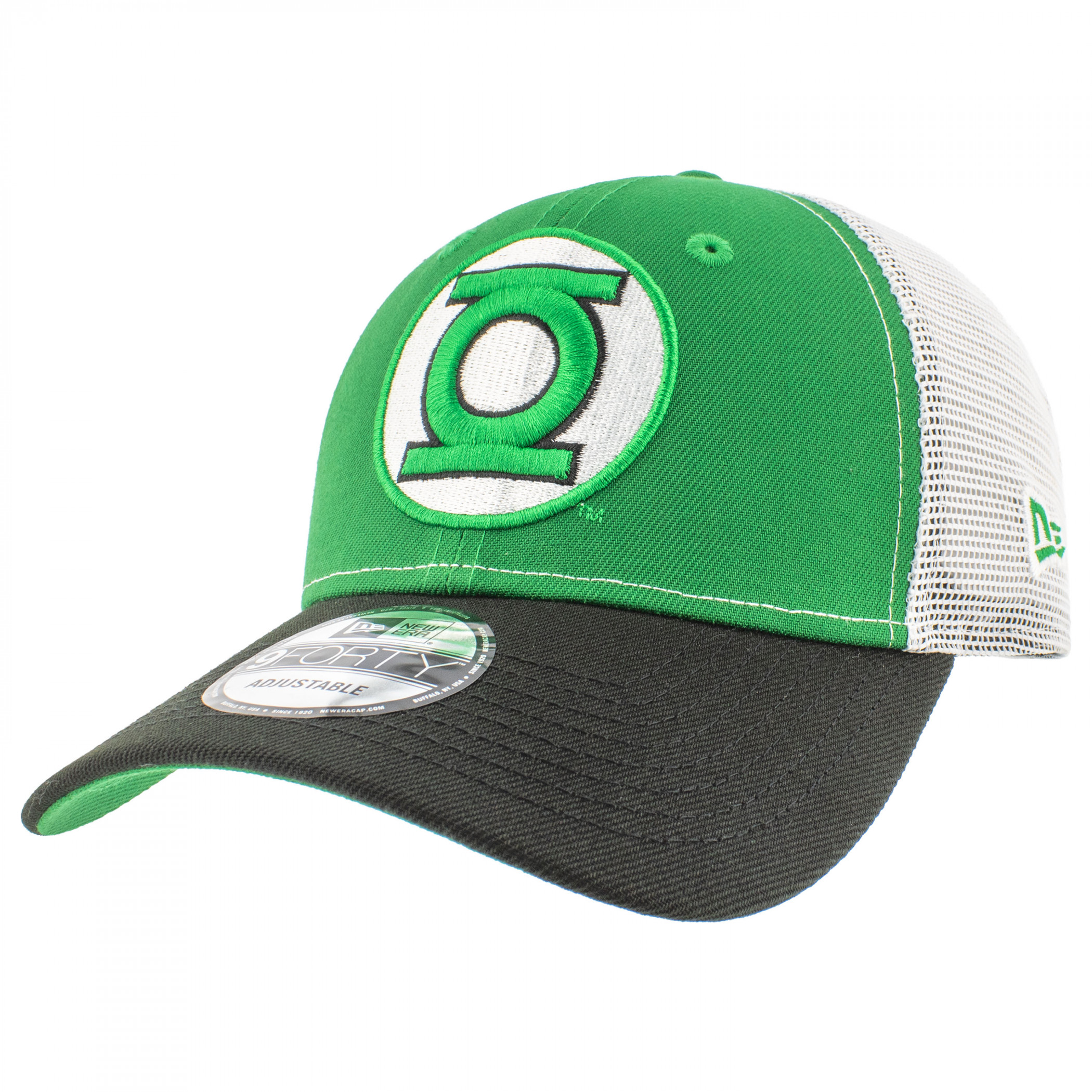 Green Lantern Logo New Era 9Forty Adjustable Trucker Hat, Multi-Color