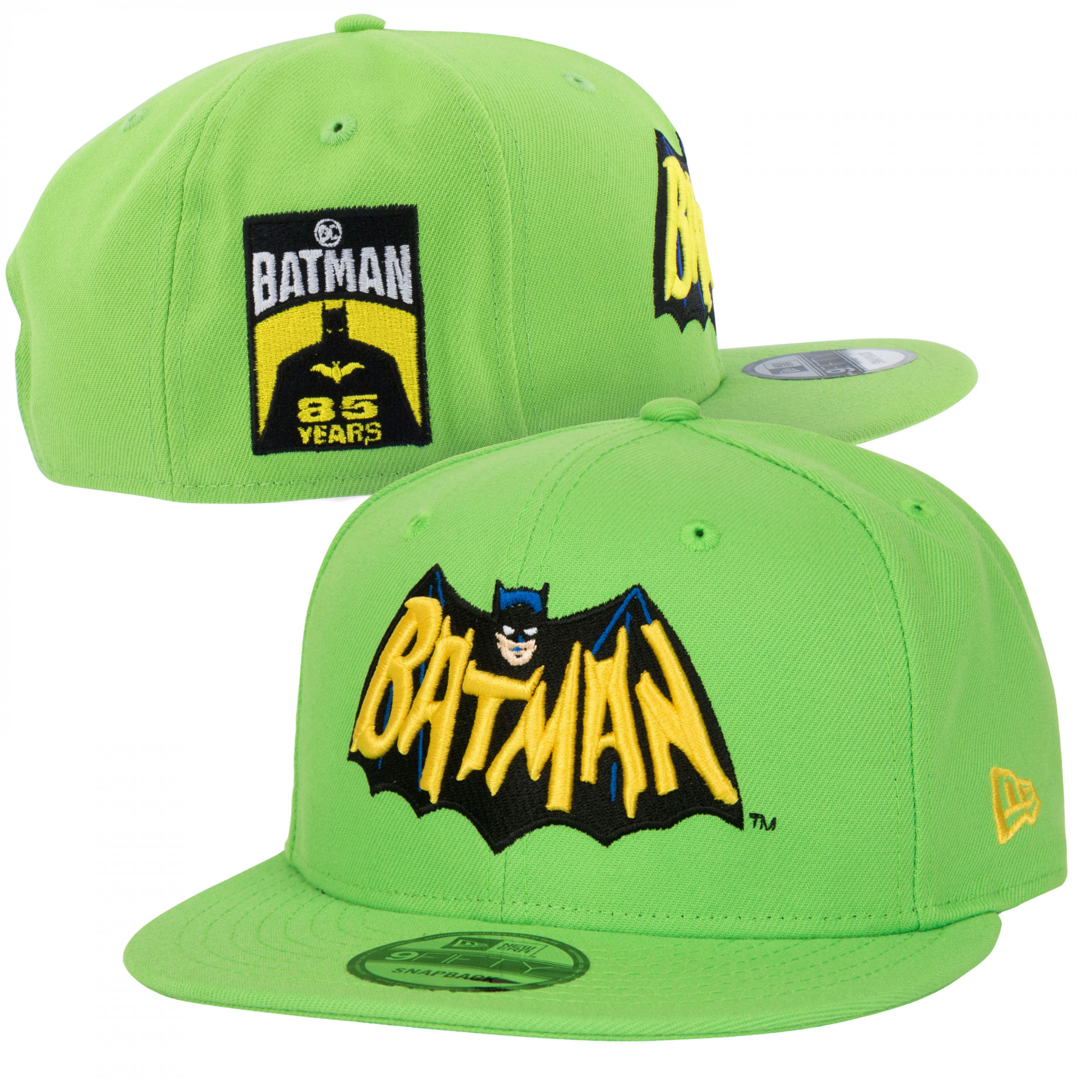 Batman 1960s Lime Green Colorway New Era 9Fifty Adjustable Hat, Green