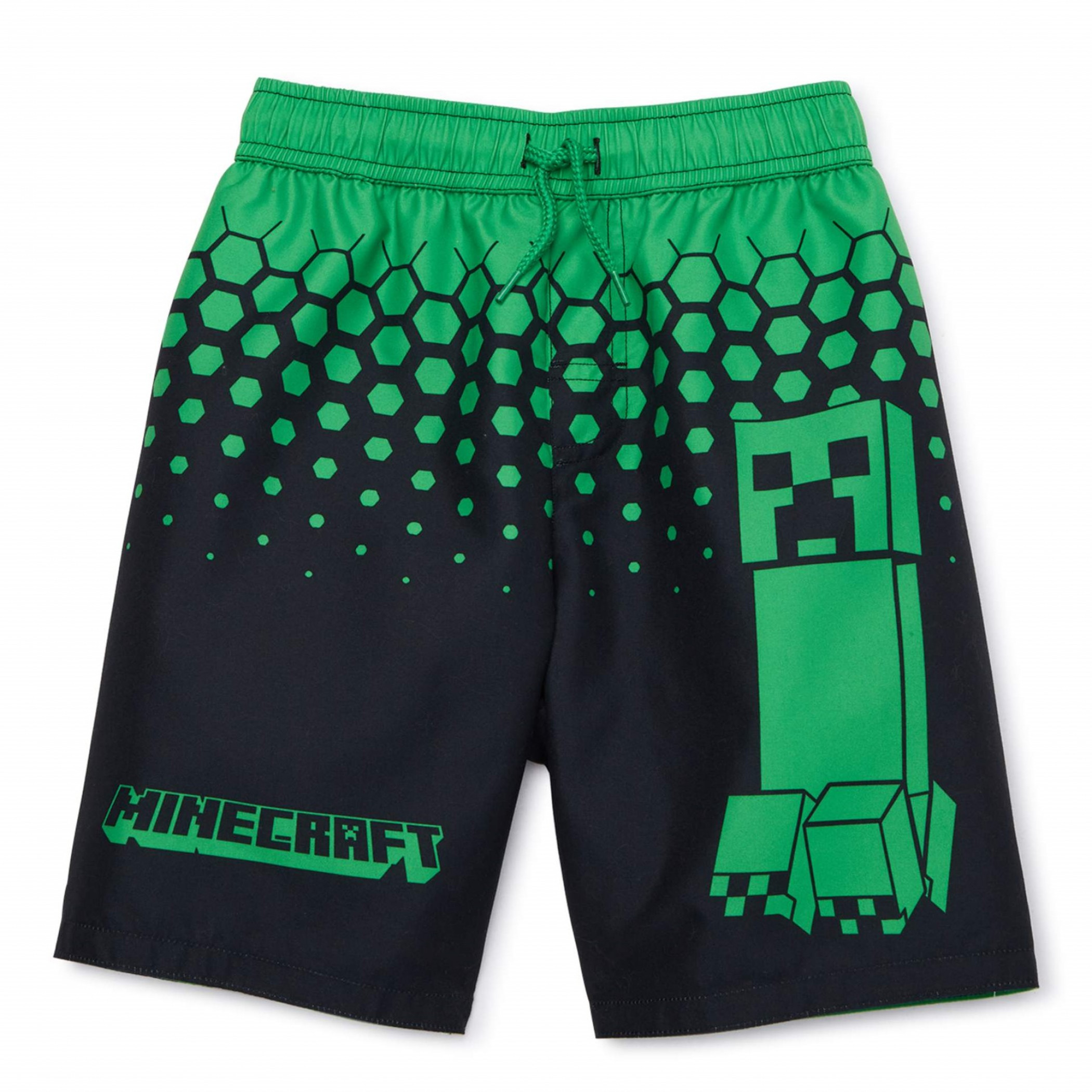 Minecraft Youth Swim Trunks, Green