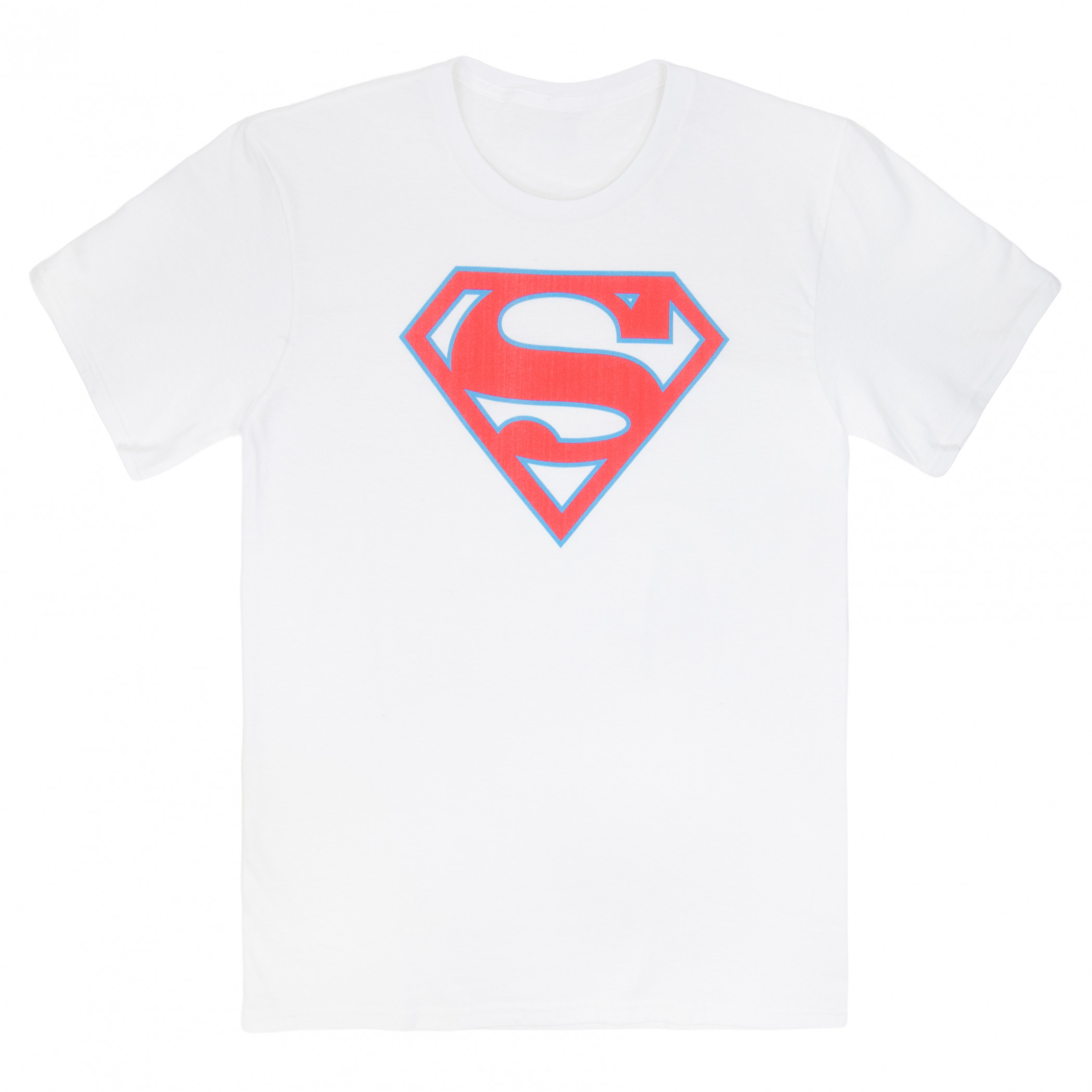 Superman Symbol Classic White T-Shirt, White