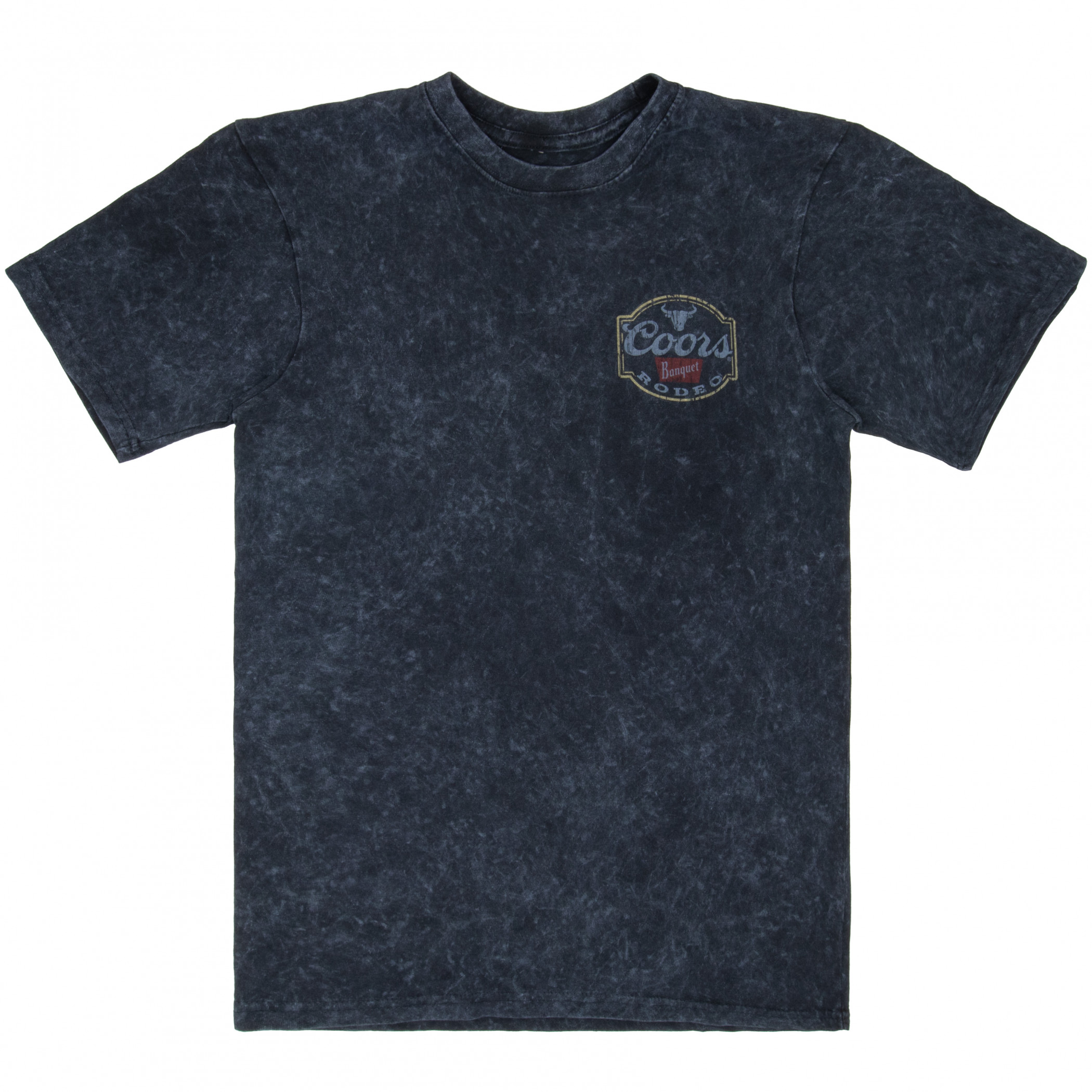 Coors Banquet Rodeo Long Horns Logo Distressed Front and Back T-Shirt