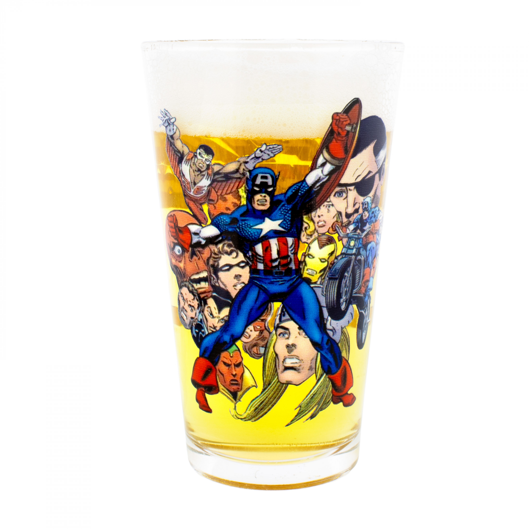 Captain America Comic Characters Pint Glass