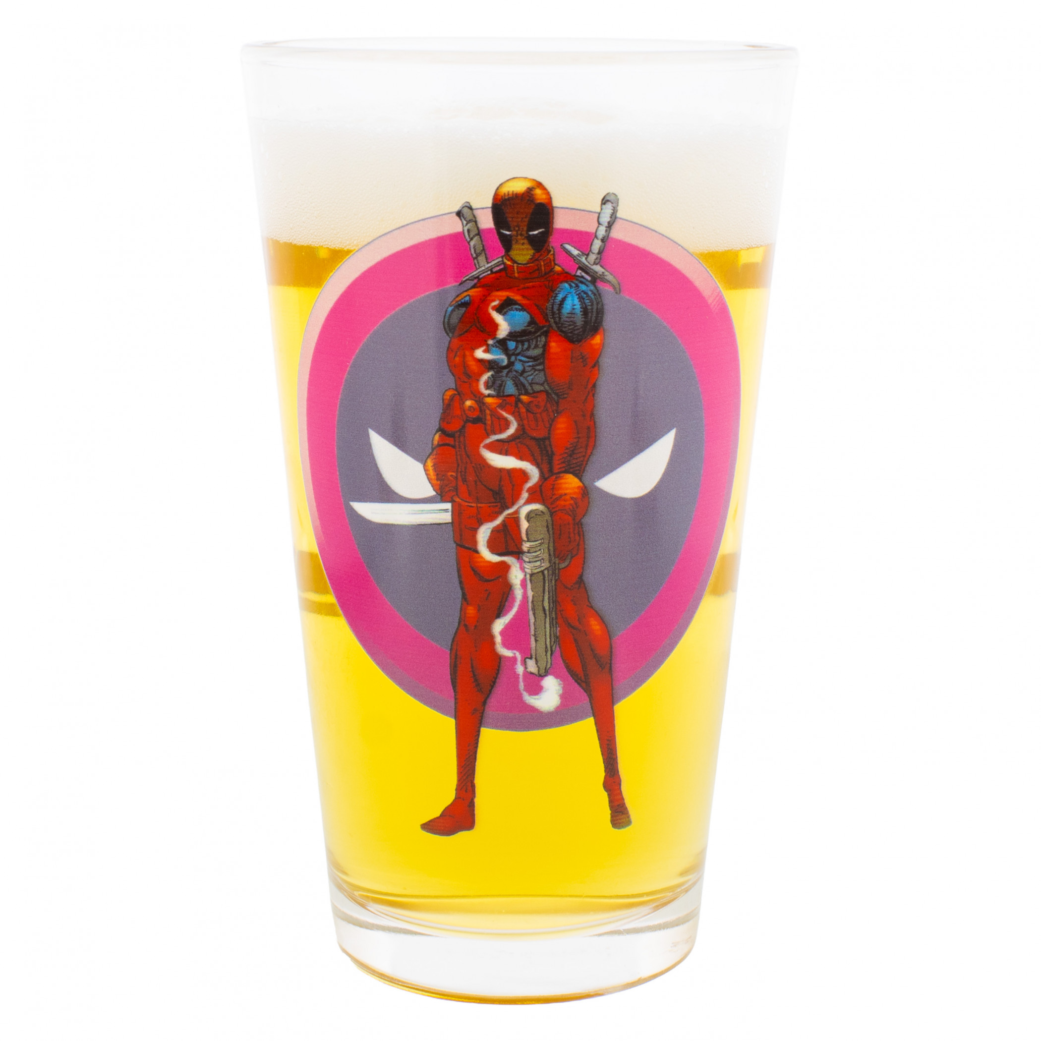 Deadpool Smoking Gun Pint Glass