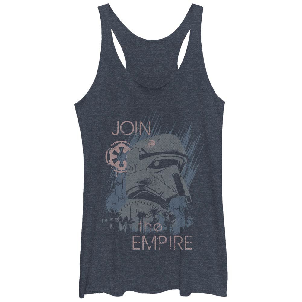 Star Wars Rogue One Join The Empire Blue Juniors Racerback Tank Top, Blue