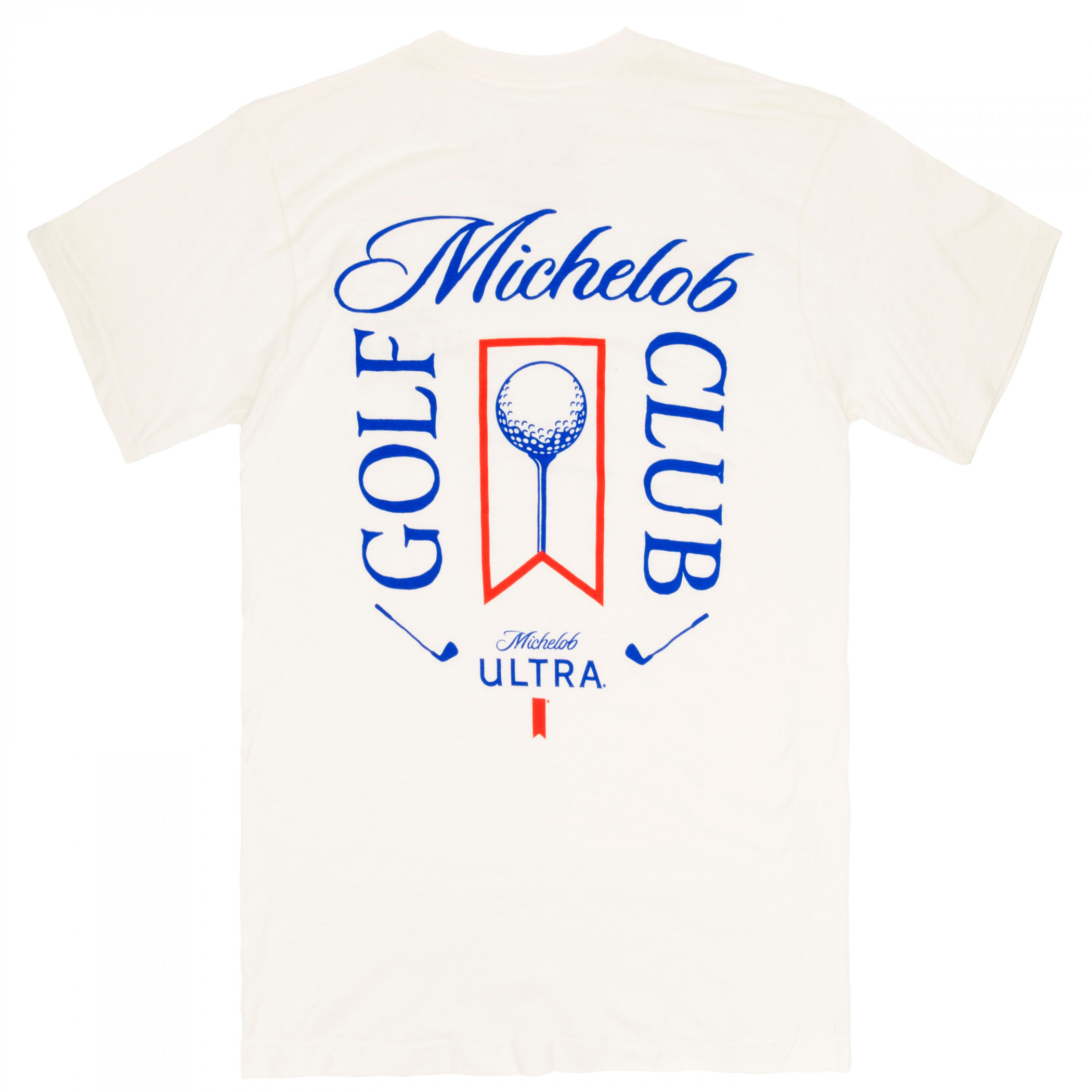 Michelob Golf Club Beige Colorway Front and Back Print T-Shirt