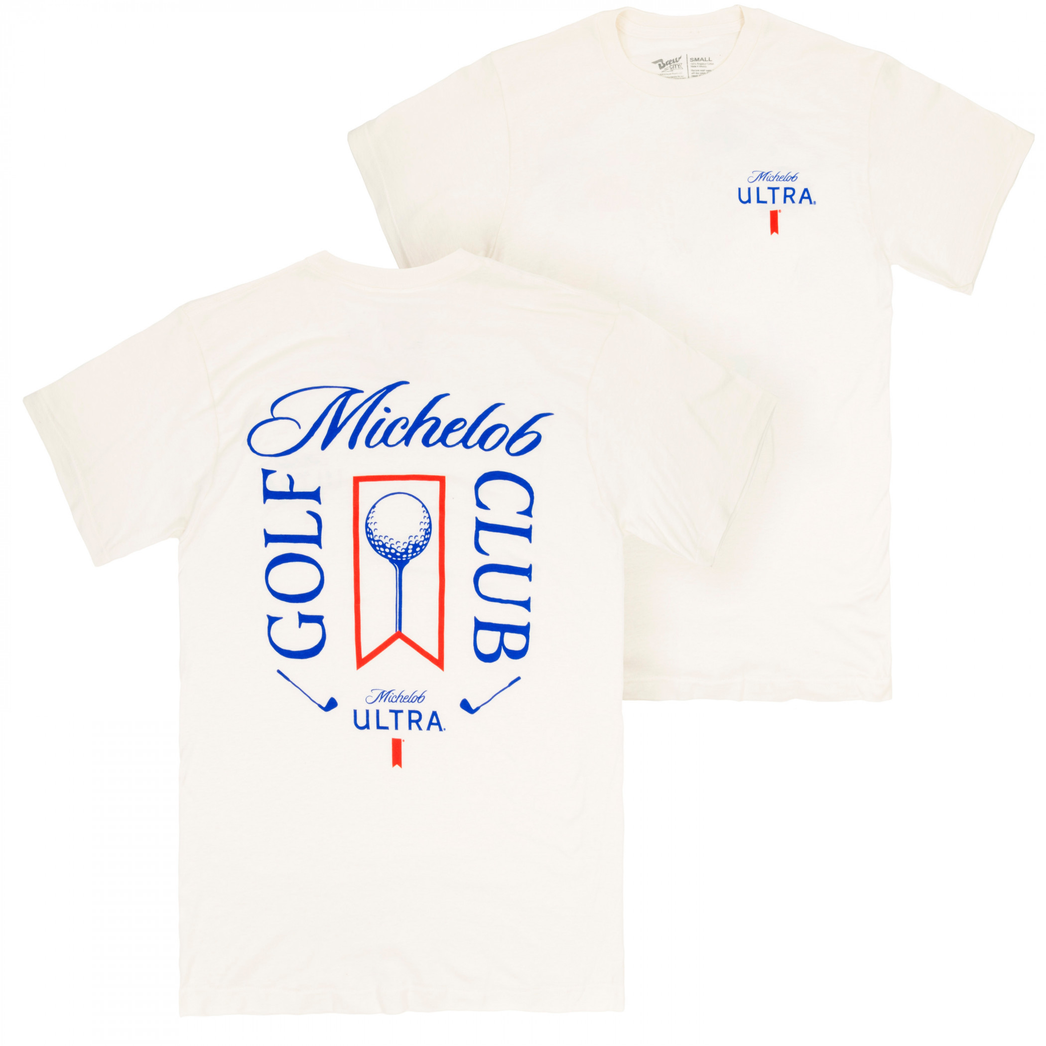 Michelob Golf Club Beige Colorway Front and Back Print T-Shirt