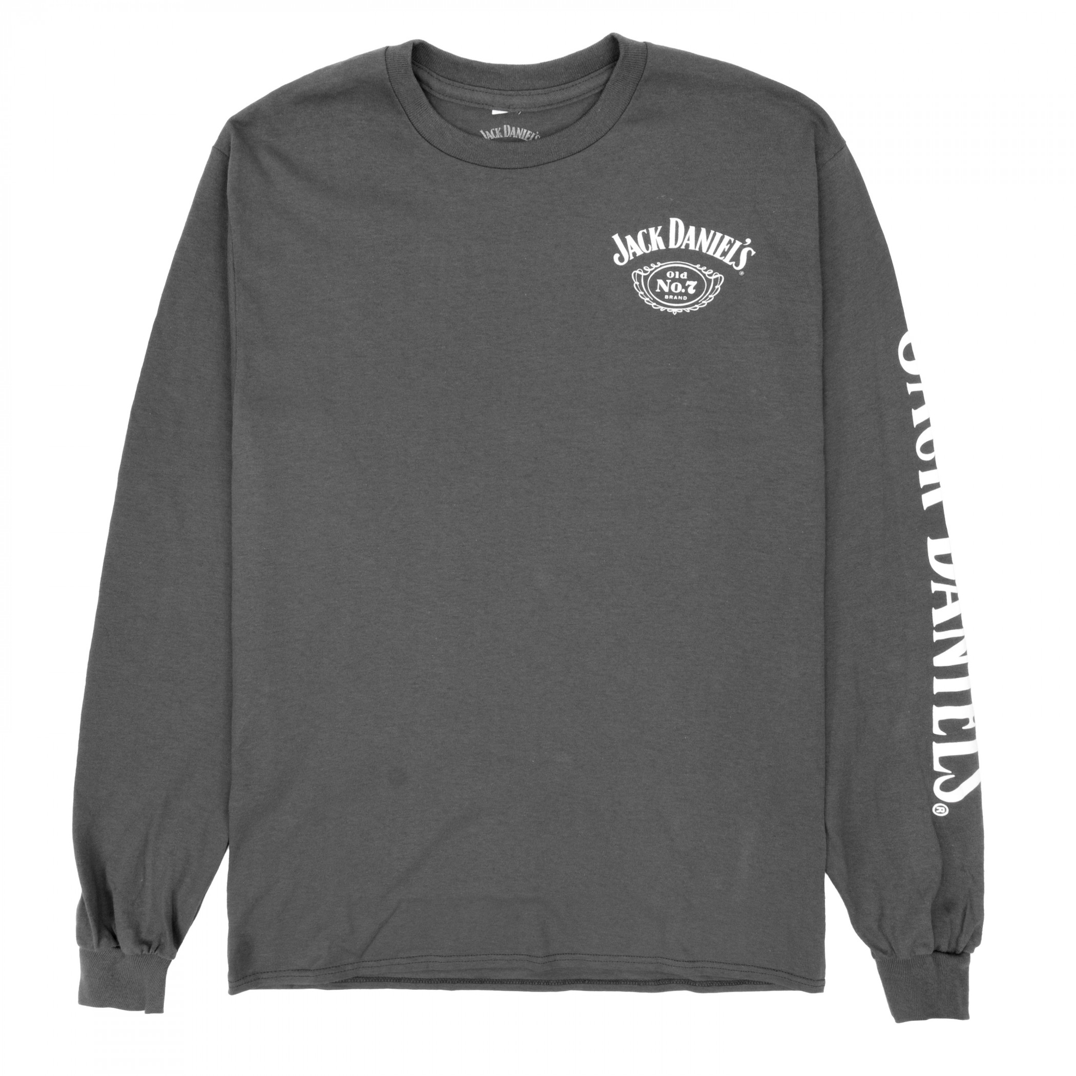 Jack Daniel's No. 7 Whiskey Front and Back Print Long Sleeve Shirt