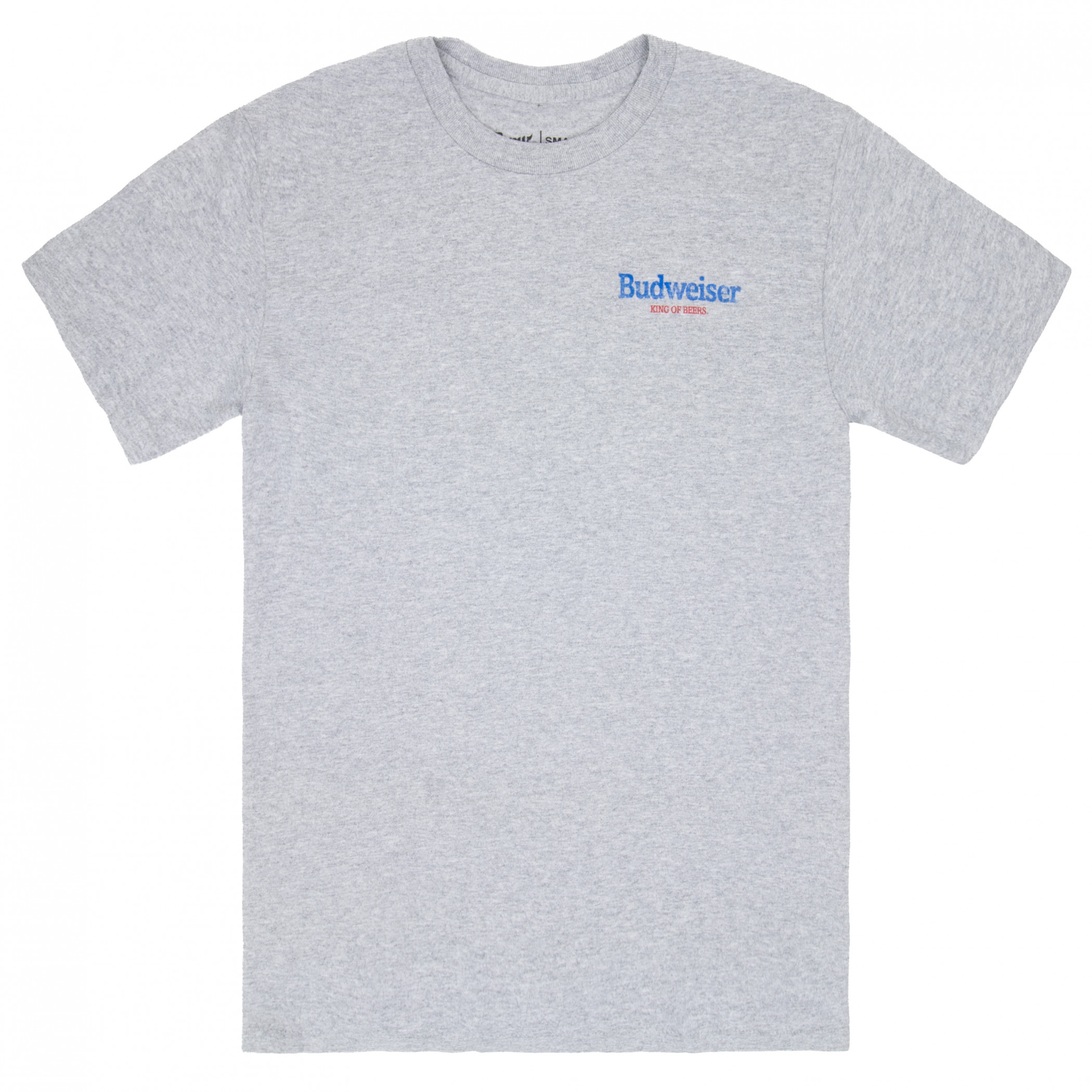 Budweiser Distressed Logo Front and Back Print T-Shirt