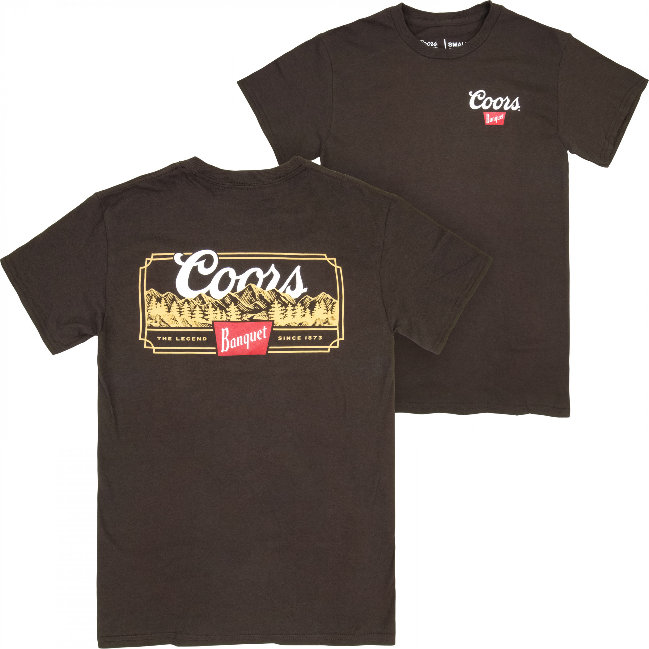 Coors Banquet Rocky Road Front and Back Print T-Shirt