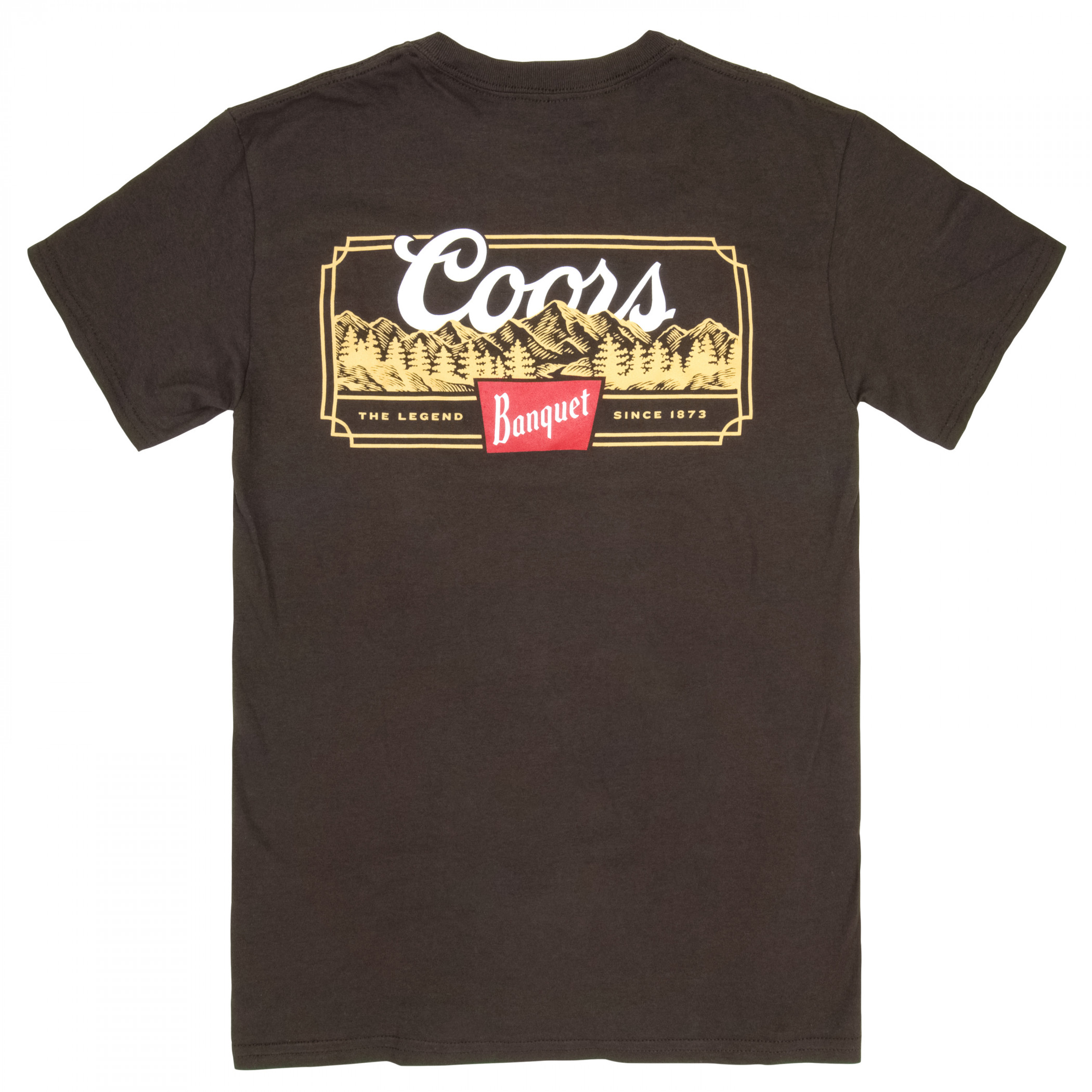 Coors Banquet Rocky Road Front and Back Print T-Shirt