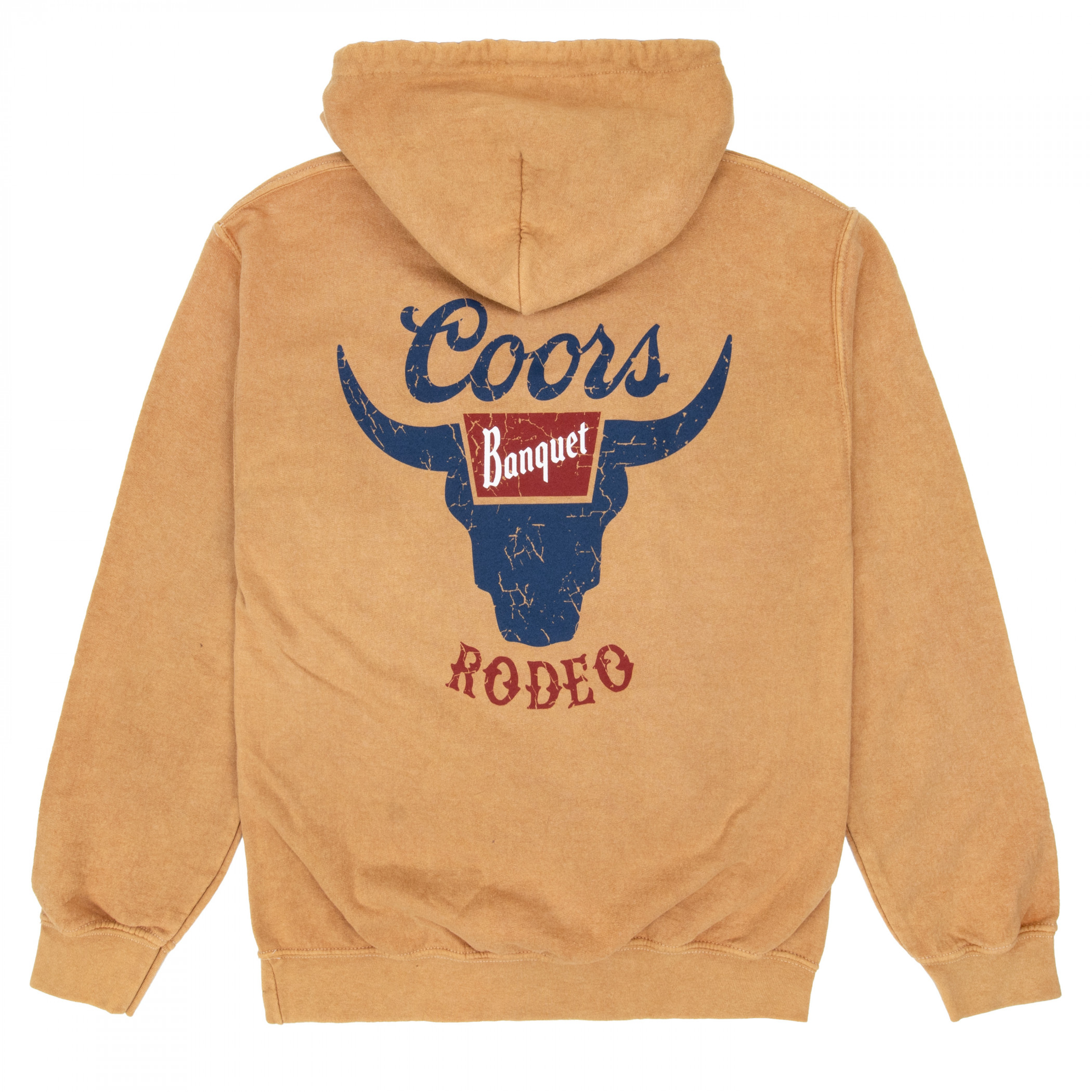Coors Banquet Rodeo Mineral Wash Front-Back Print Pull-Over Hoodie