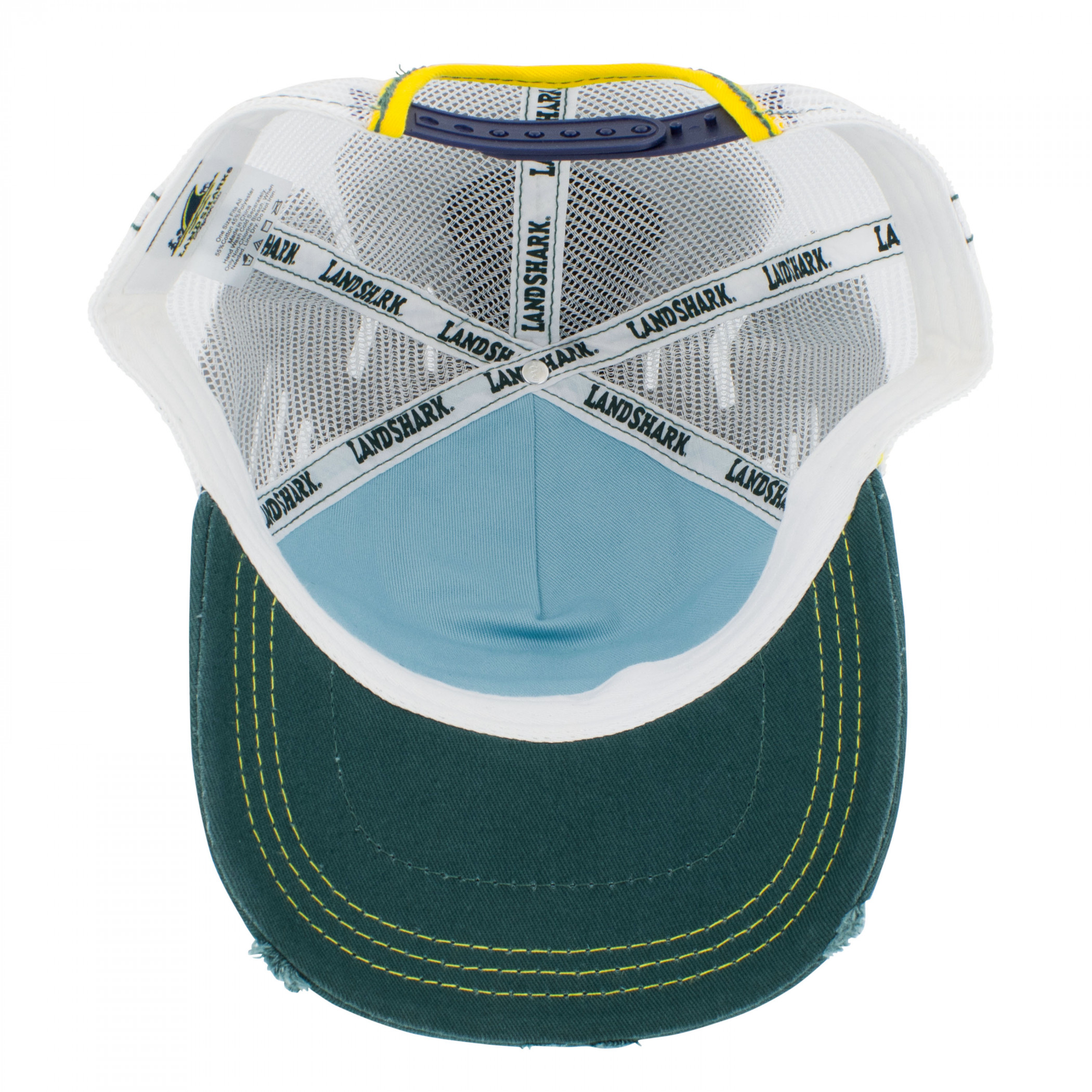 Landshark Heavy Stone Wash Mesh Trucker Hat - image 6