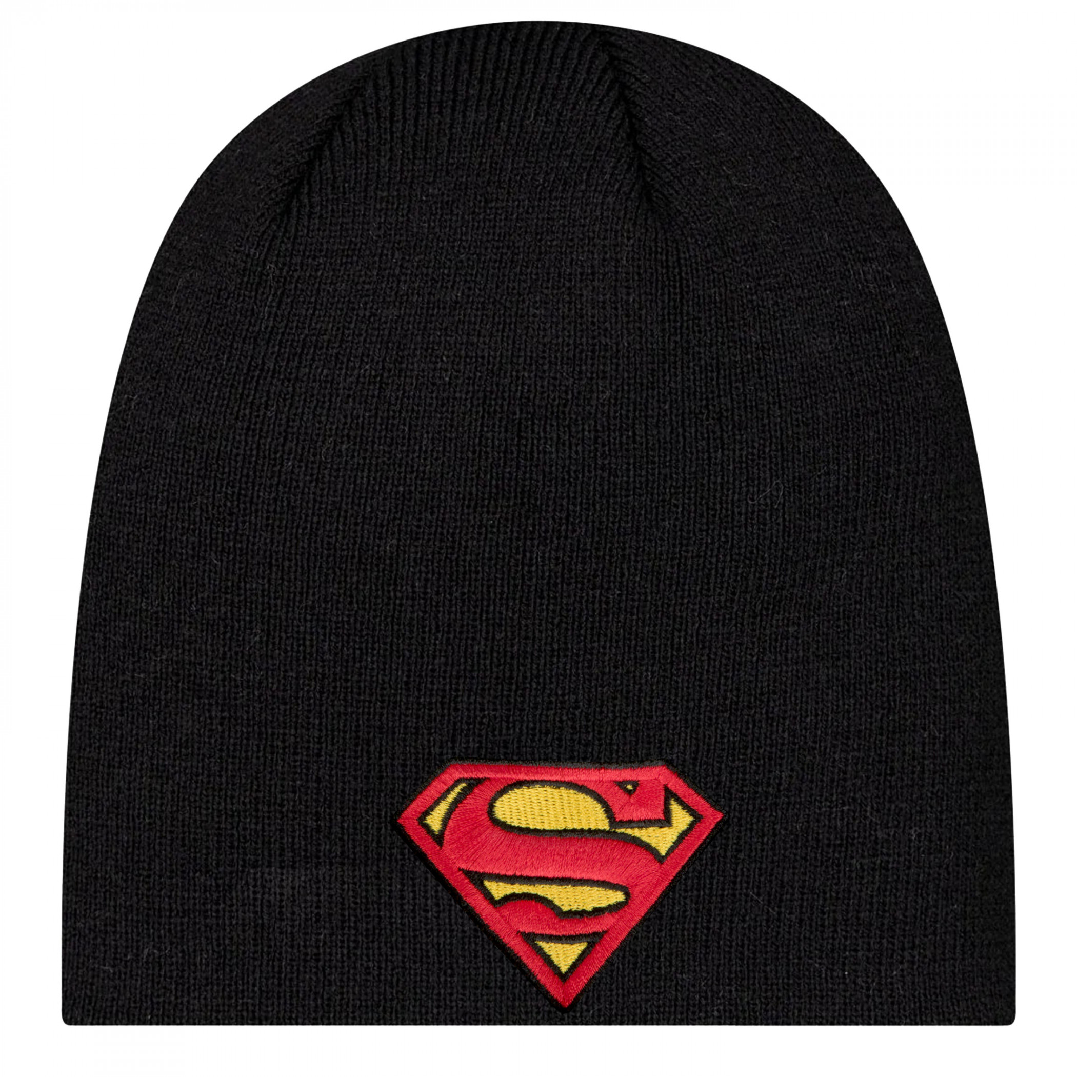Superman Classic Logo New Era Knit Beanie, Black