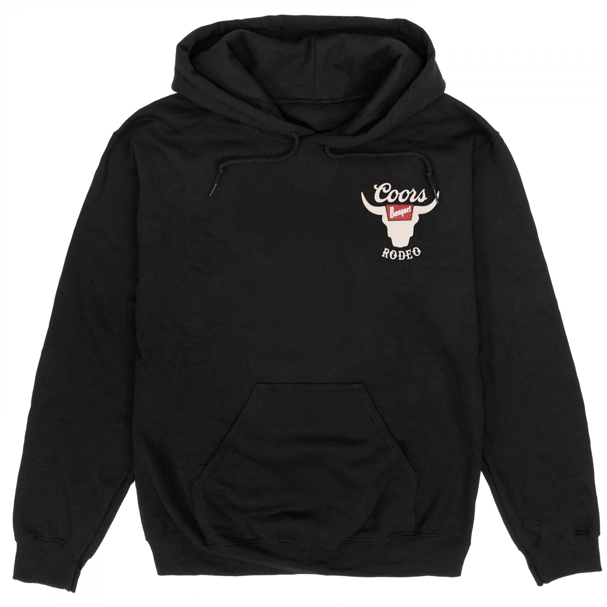 Coors Banquet Rodeo Horns Logo Front and Back Print Hoodie