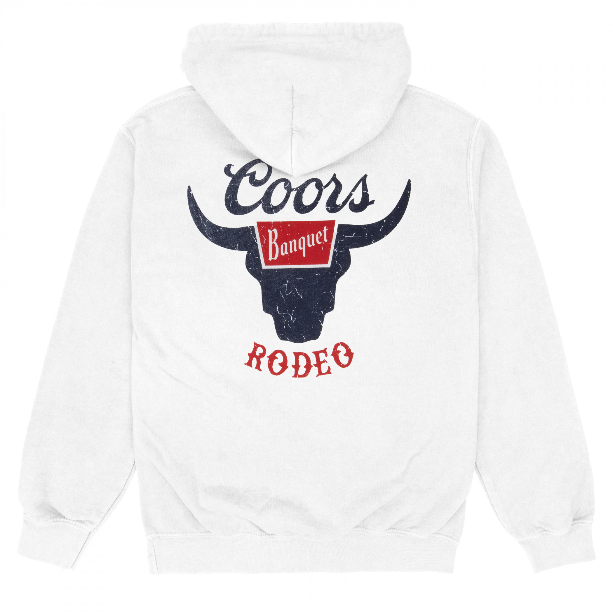 Coors Rodeo Front and Back Logo White Sweatshirt Hoodie