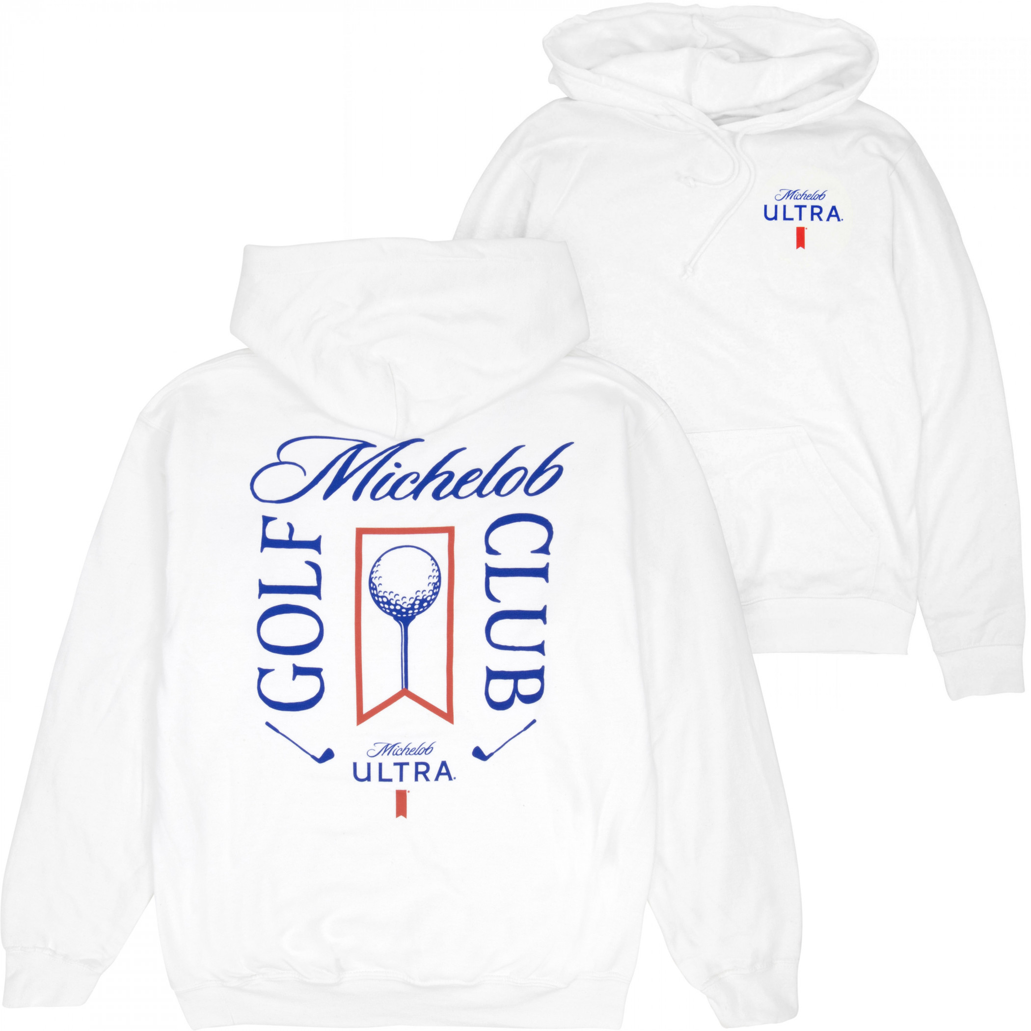 Michelob Golf Club Beige Front and Back Sweatshirt Hoodie