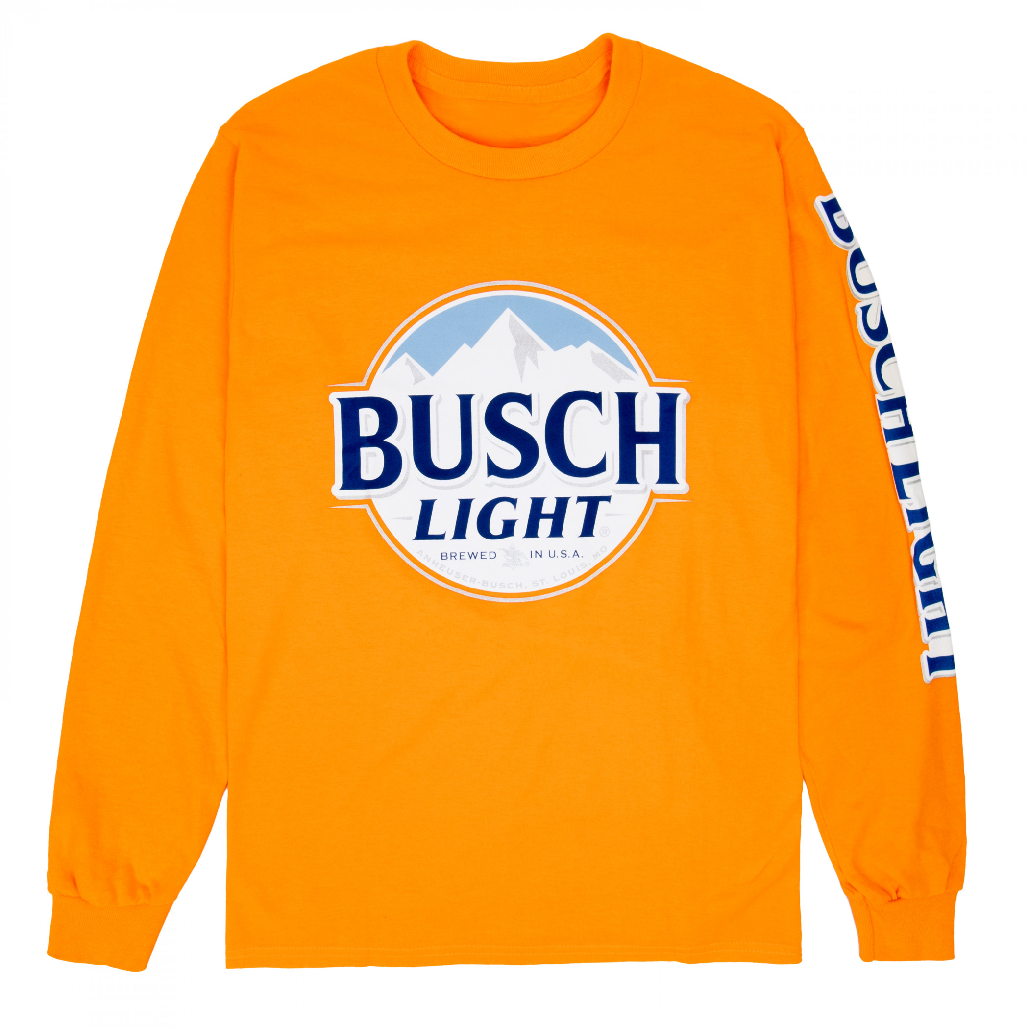 Busch Light Logo Hunter Orange Long Sleeve Shirt