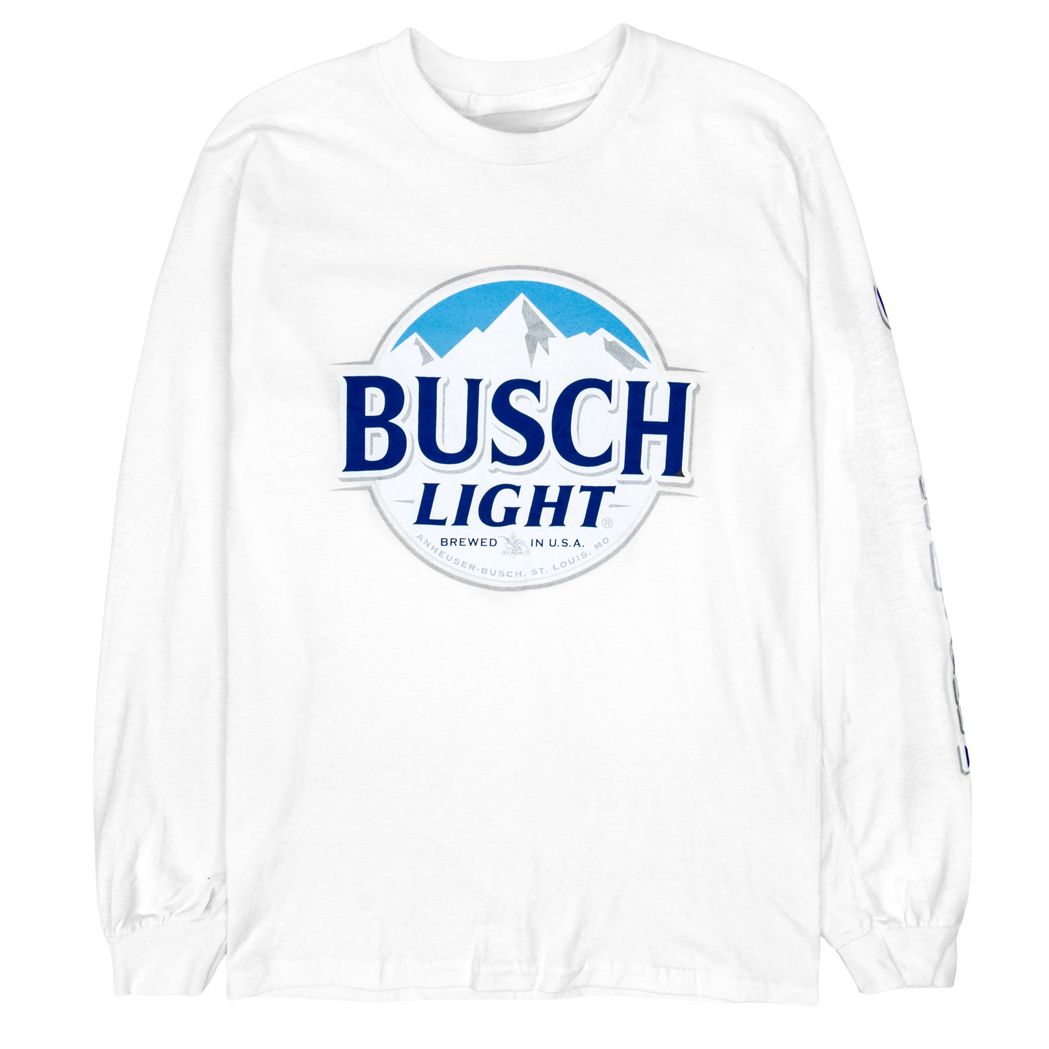 Busch Light Logo White Long Sleeve Shirt