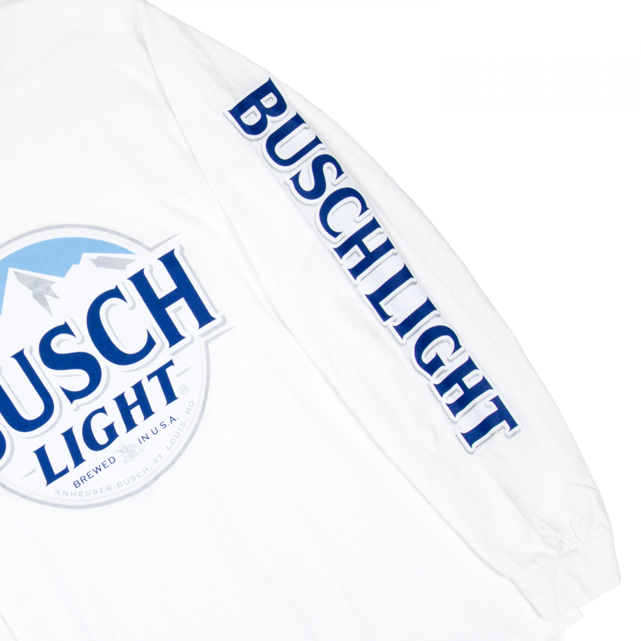 Busch Light Logo White Long Sleeve Shirt
