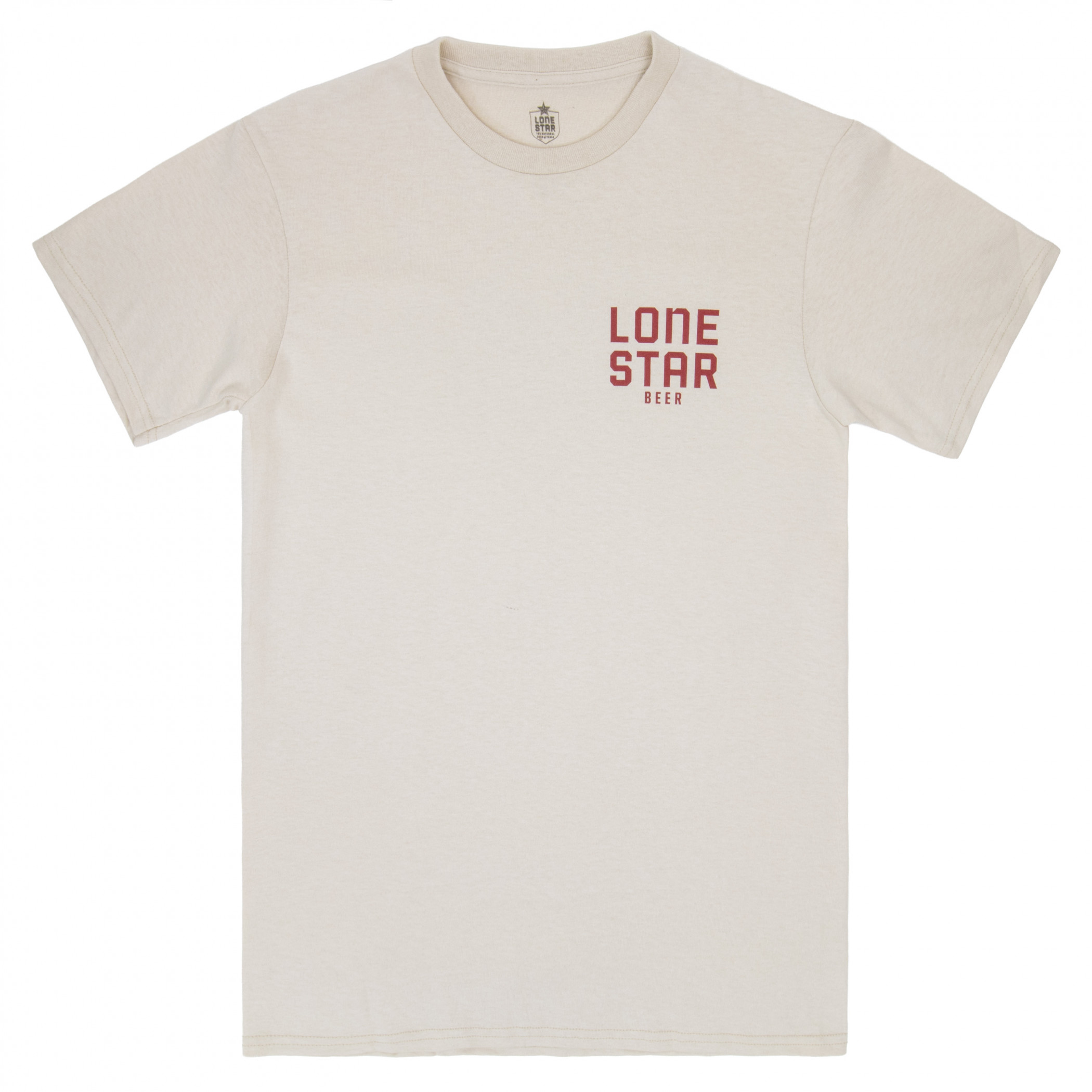Lone Star Beer Armadillo Riding Front and Back Print T-Shirt
