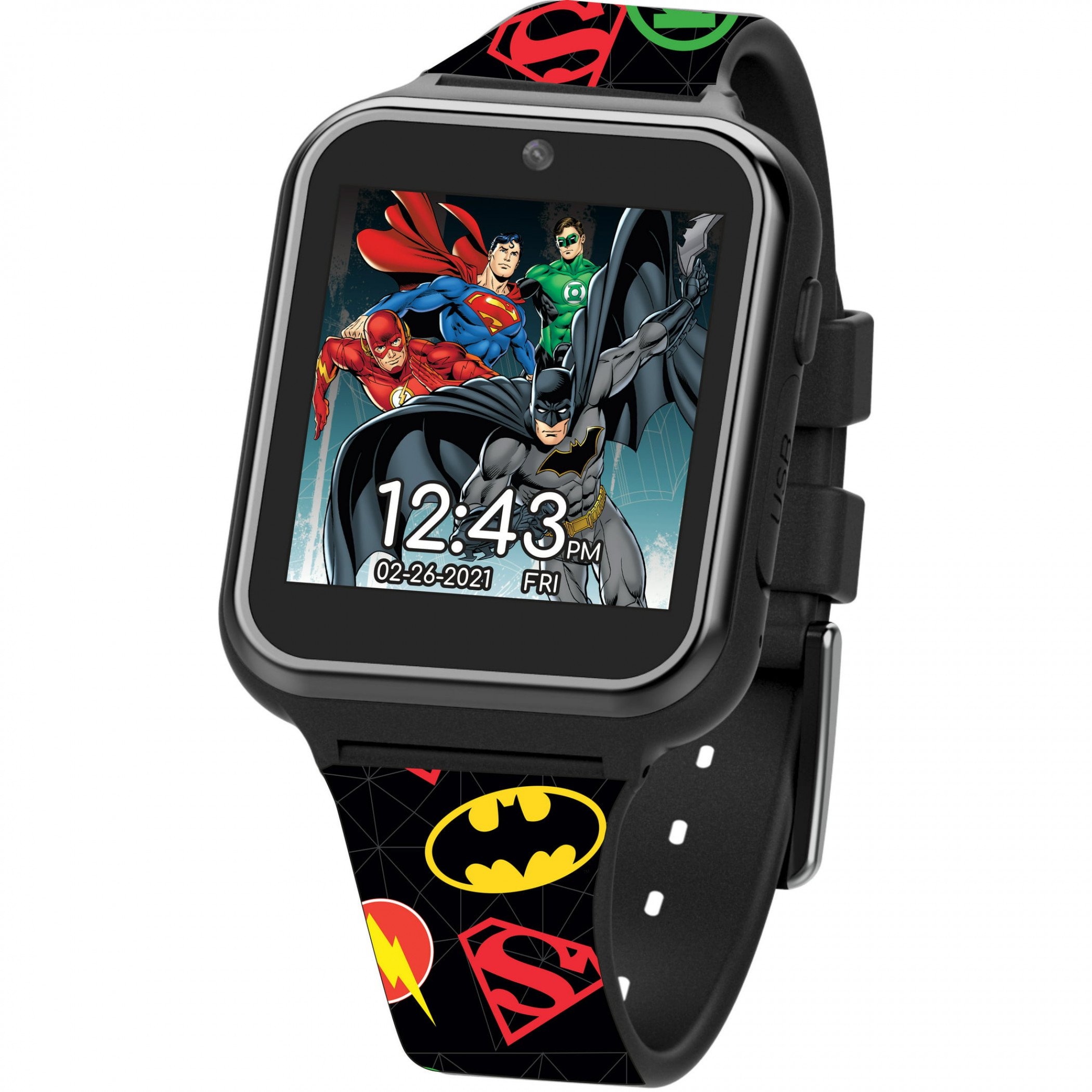 DC Justice League Kid's Interactive Smart Watch, Black