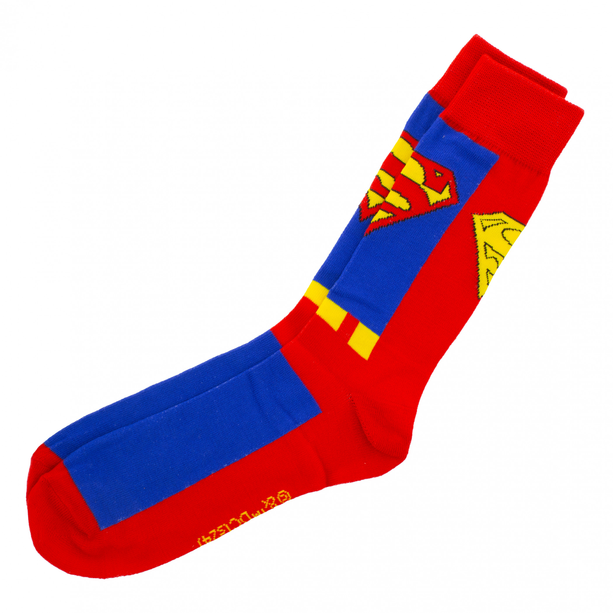 Superman Character Armor Crew Socks, Multi-Color