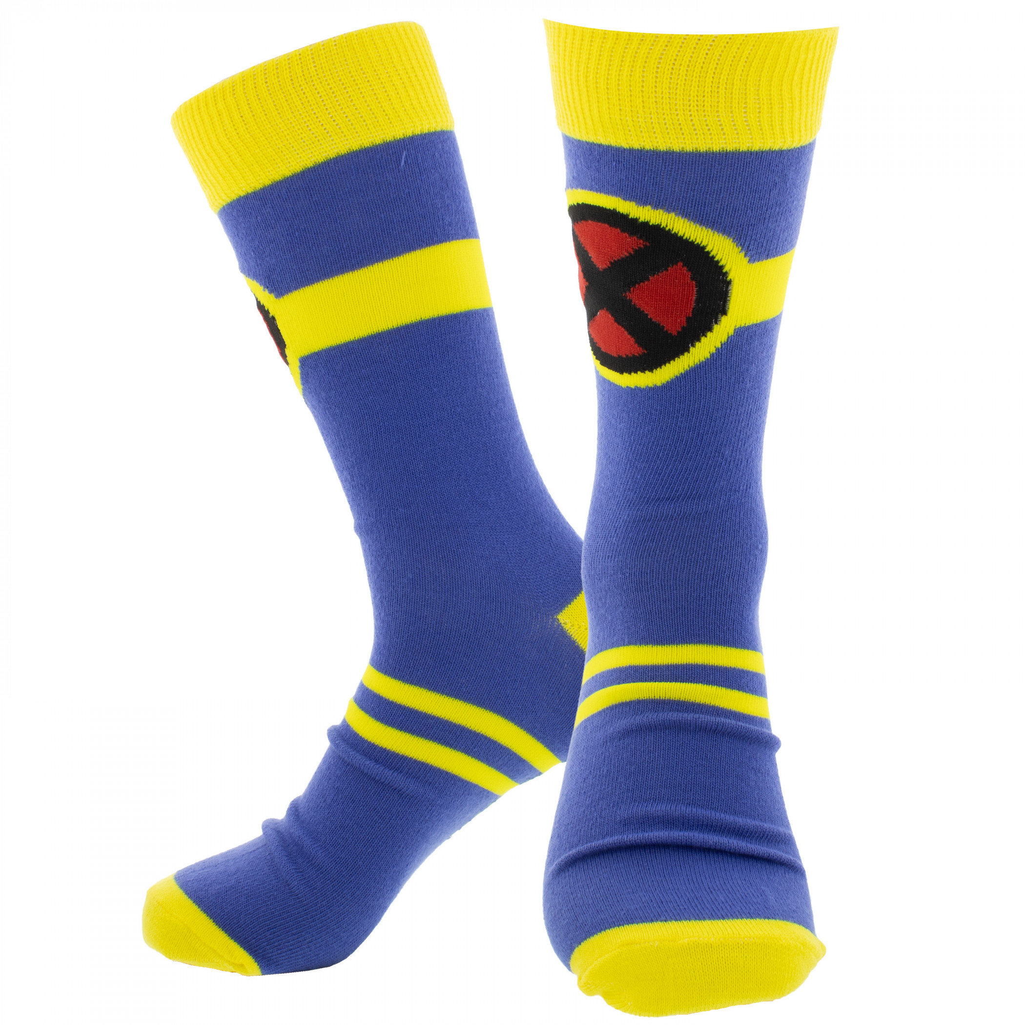 X-Men Cyclops Character Armor Costume Crew Sock, Multi-Color