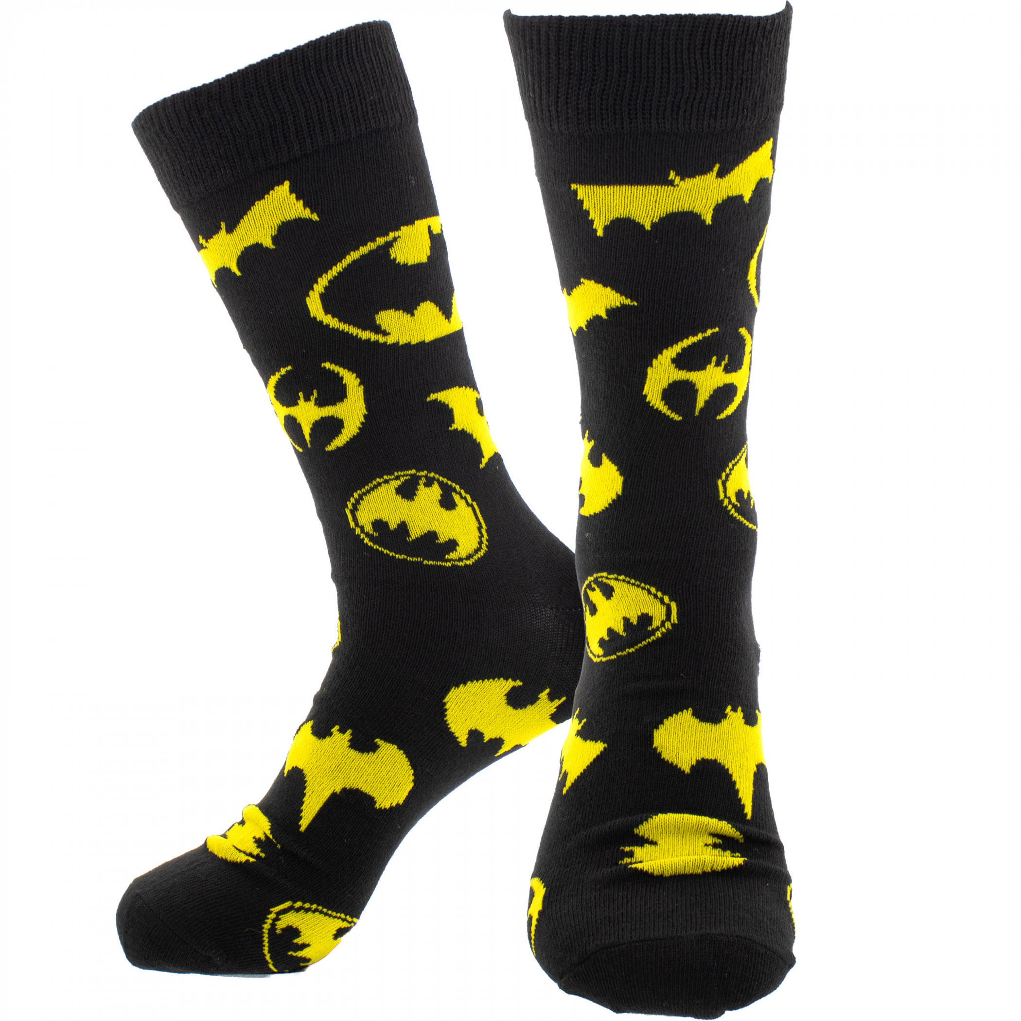 Batman History of Logos Crew Socks, Black