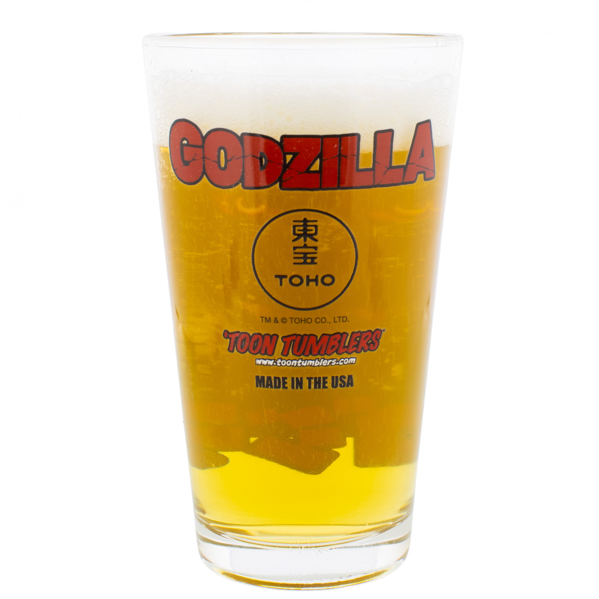 Godzilla Close Up Pint Glass