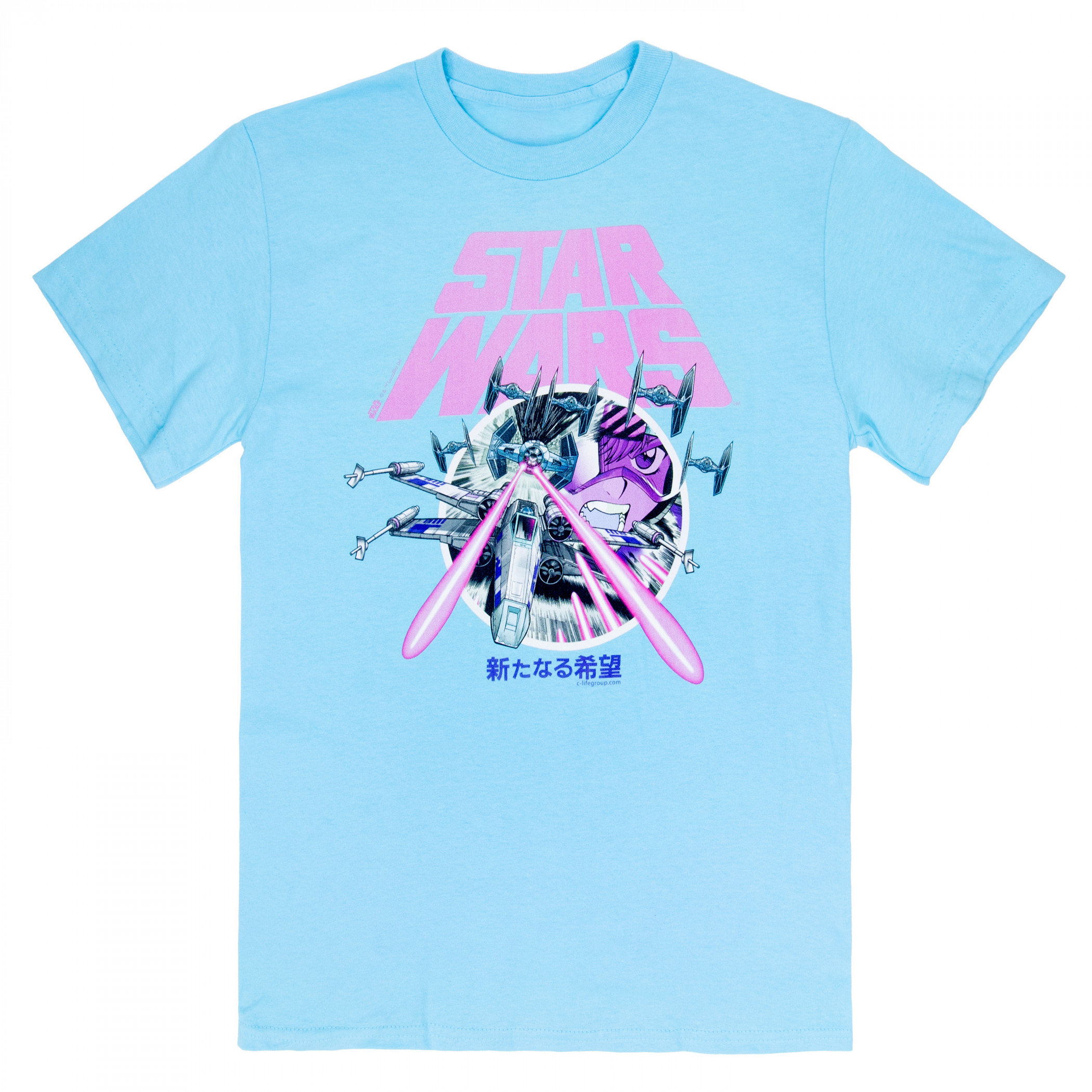 Star Wars A New Hope Pastel Japanese Art T-Shirt, Blue