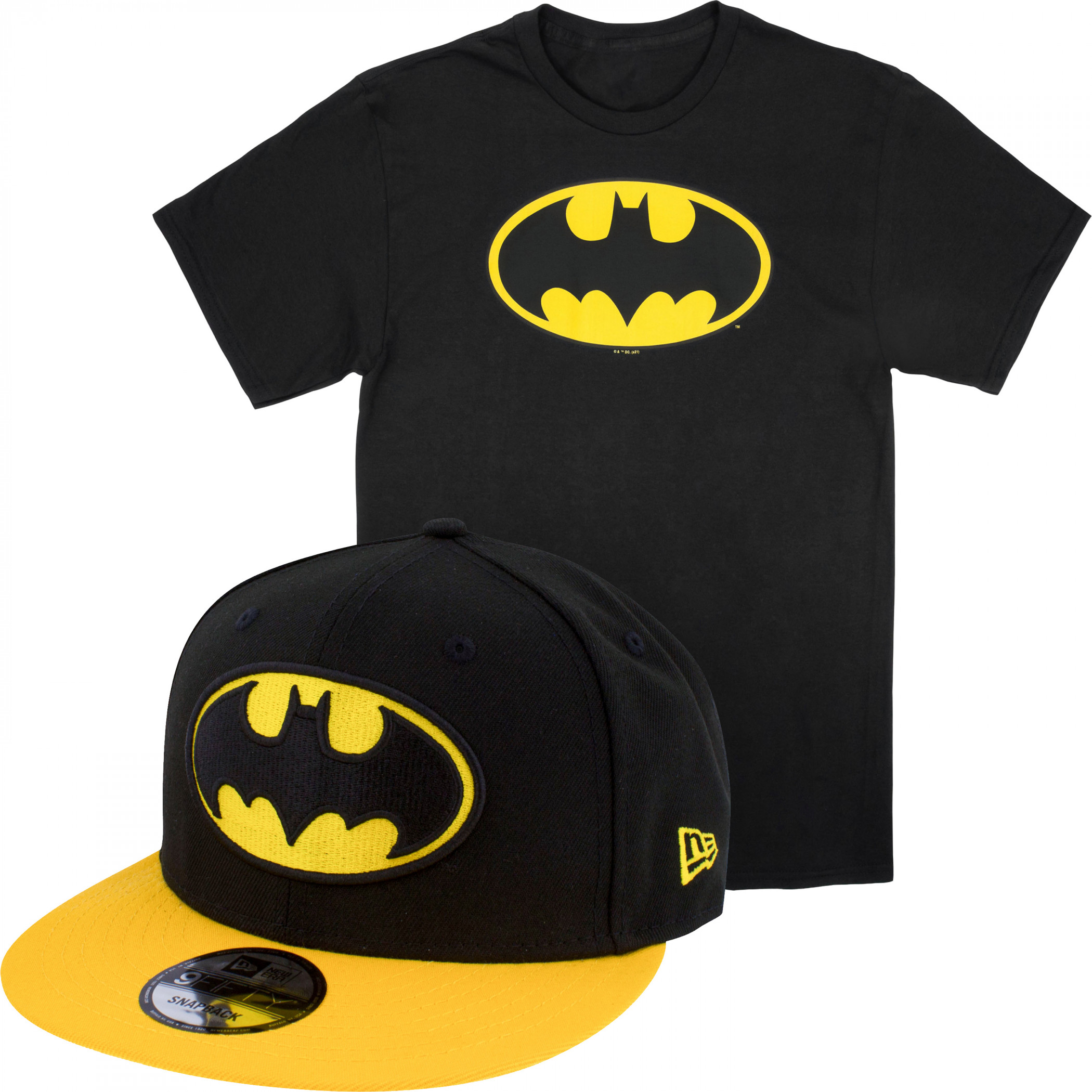 Batman Classic Logo New Era Hat & T-Shirt Set, Blue