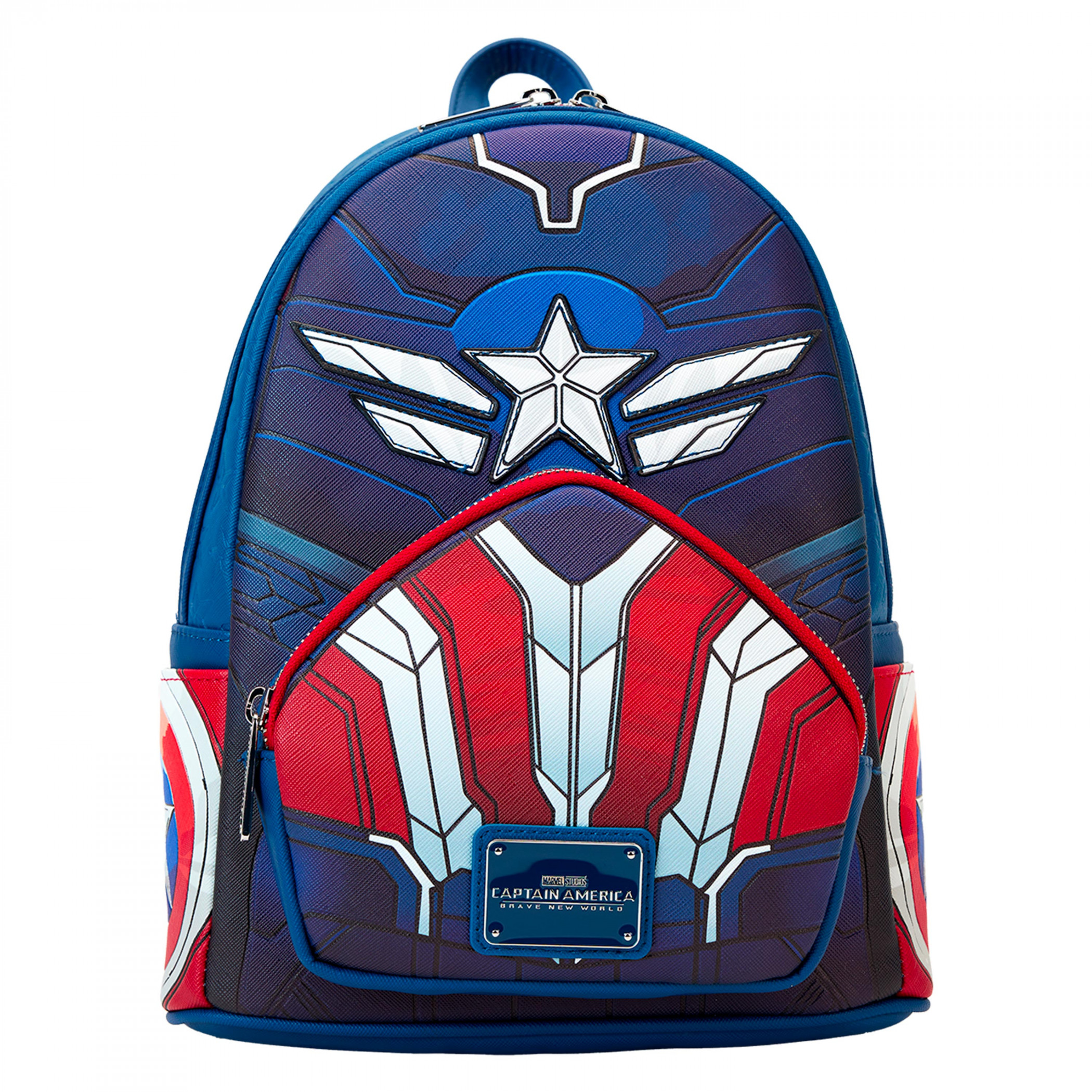 Captain America Brave New World Cosplay Mini Backpack By Loungefly, Multi-Color